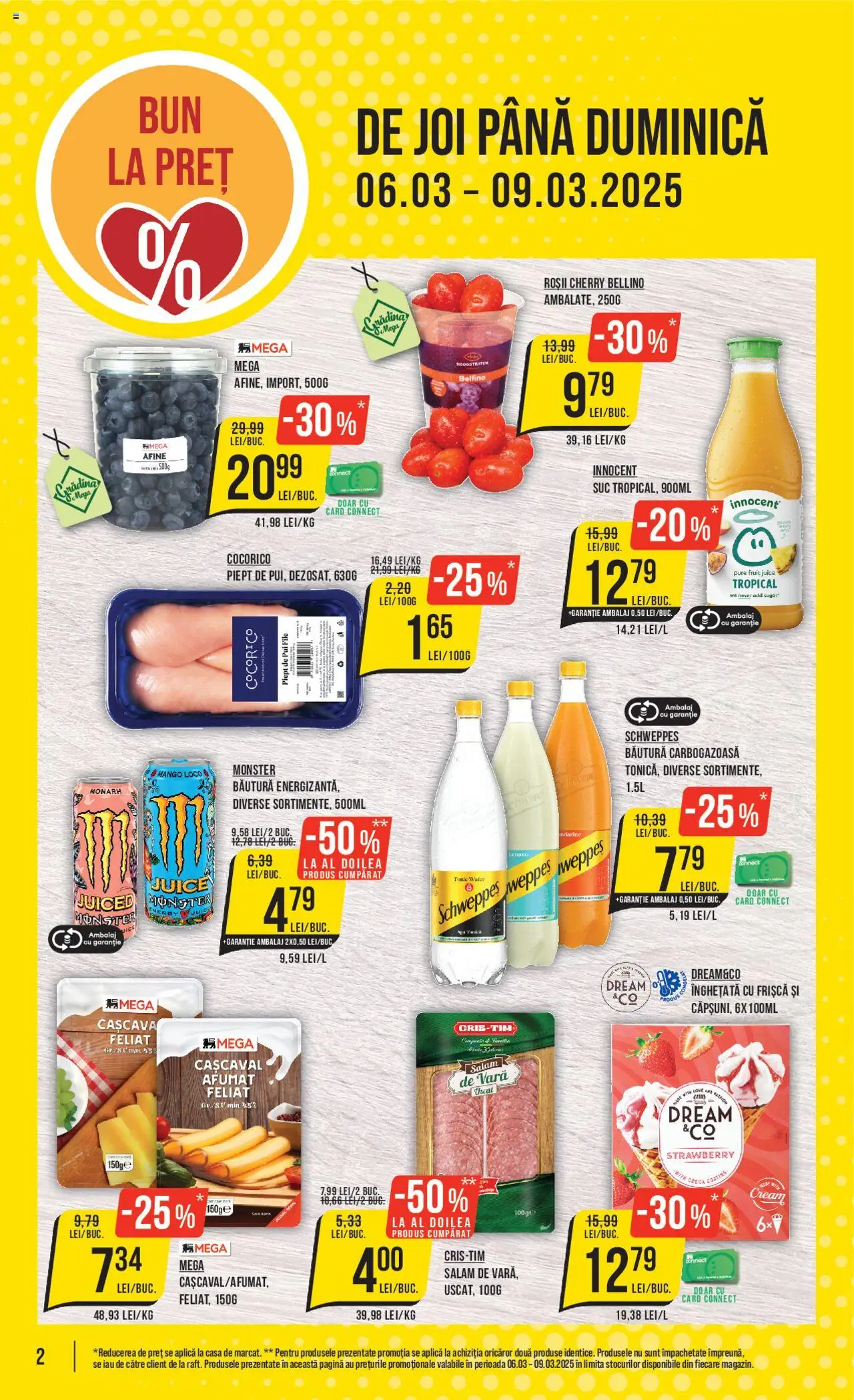 Catalog Mega Image 6 - 12 Martie 2025 | Pagina 2 | Produse: Cașcaval, Suc, Roșii, Frișcă