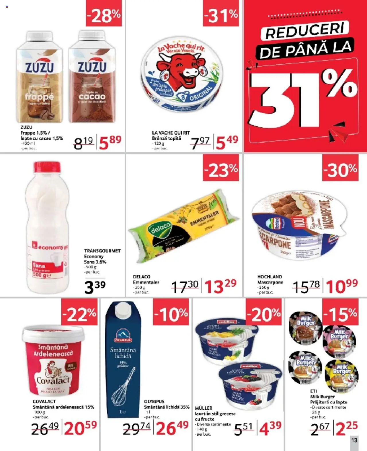 Catalog Selgros 7 - 20 Martie 2025 | Pagina 13 | Produse: Lapte, Smântână, Burger, Fructe
