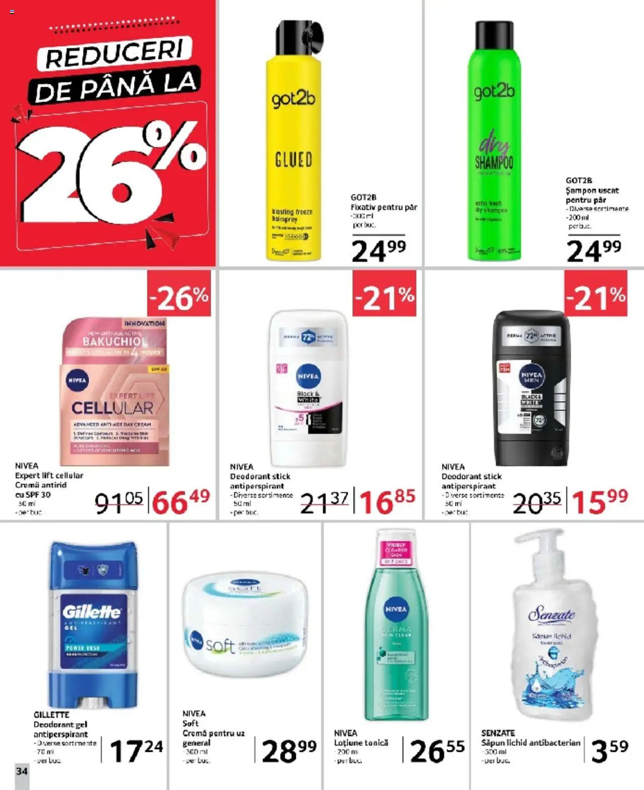 Catalog Selgros 7 - 20 Martie 2025 | Pagina 34 | Produse: Loțiune tonică, Săpun, Deodorant, Săpun lichid