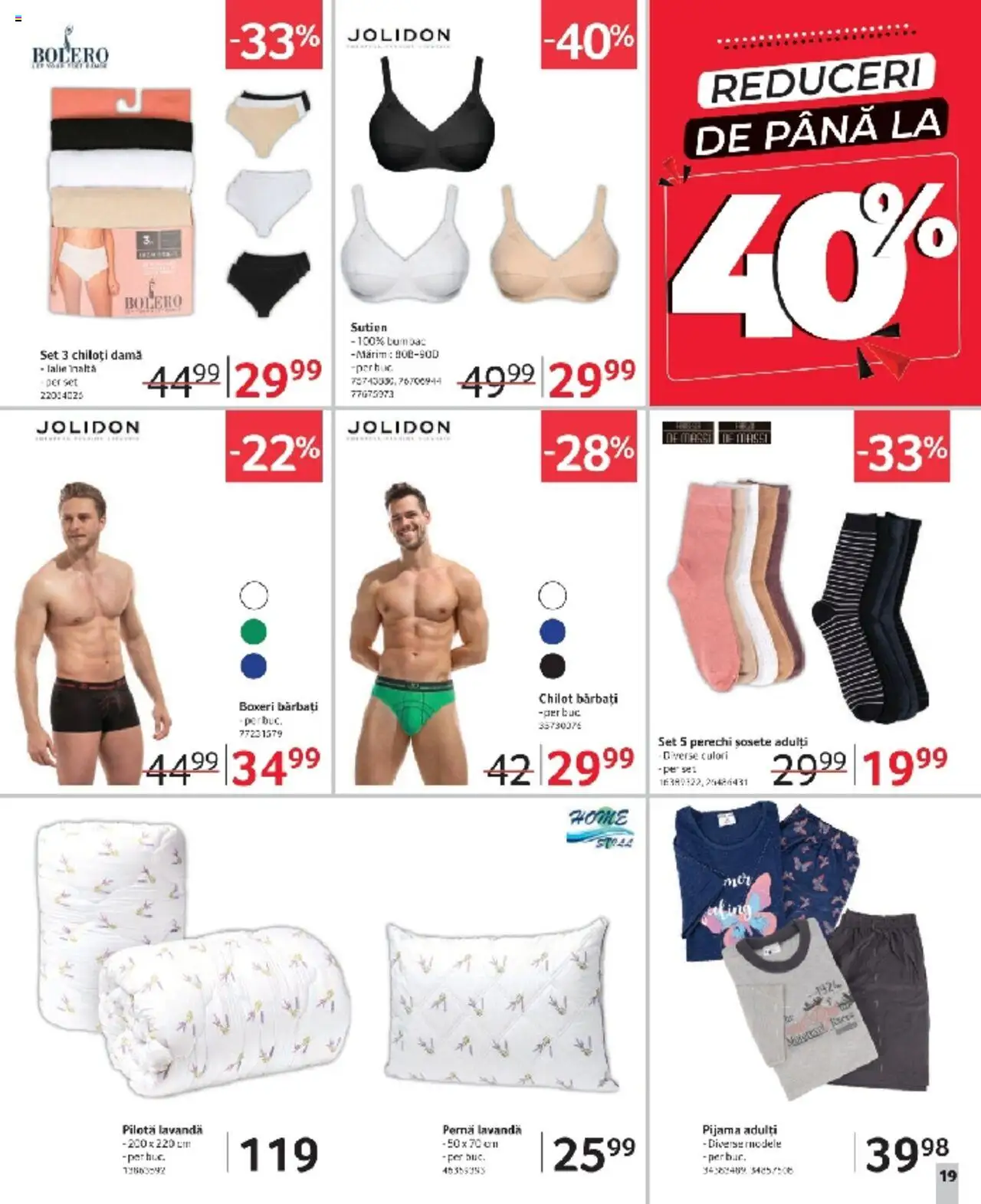Catalog Selgros 7 - 20 Martie 2025 | Pagina 19 | Produse: Pernă, Pilotă, Șosete, Boxeri
