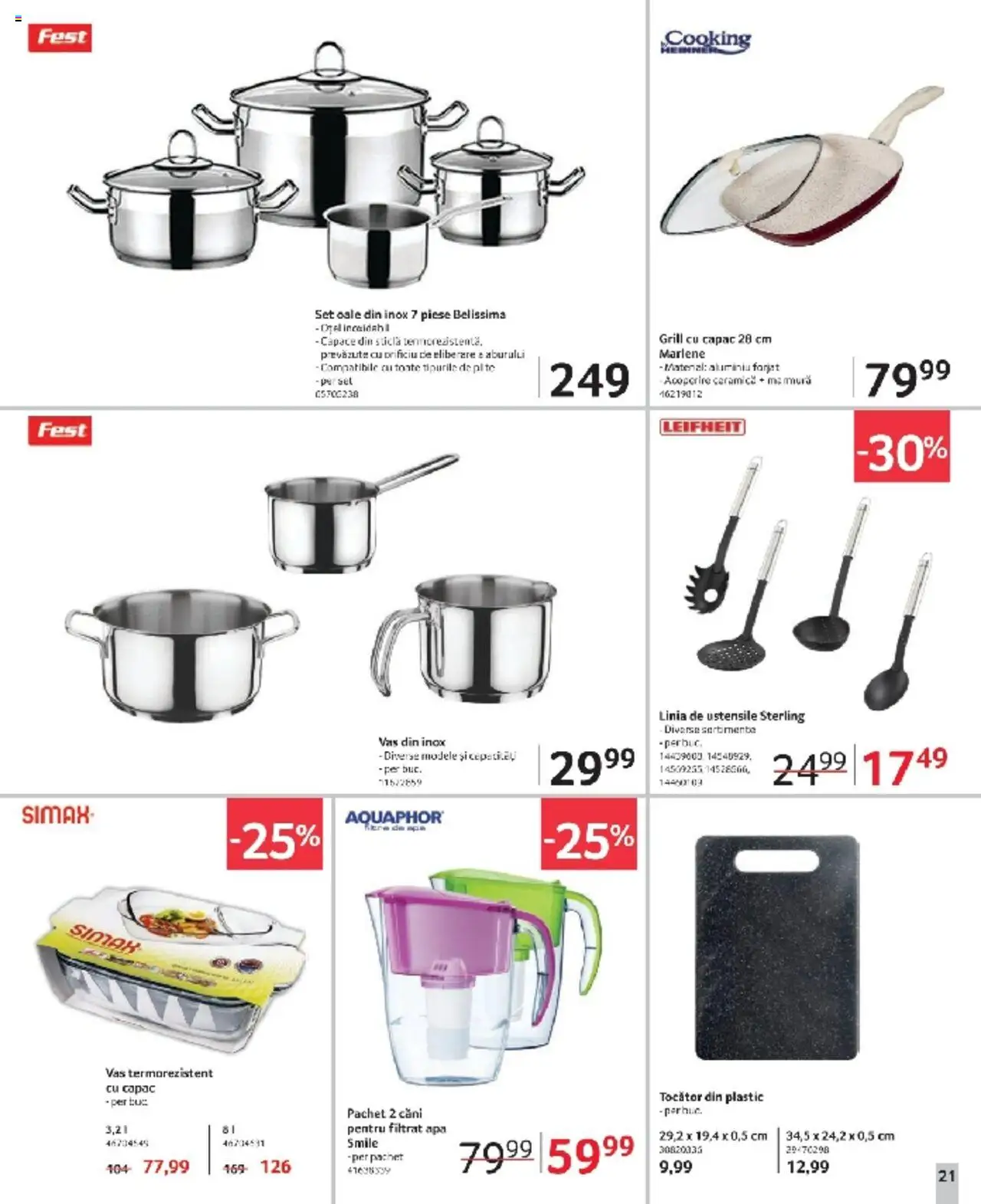 Catalog Selgros 7 - 20 Martie 2025 | Pagina 21 | Produse: Grill, Set oale, Tocător, Apă