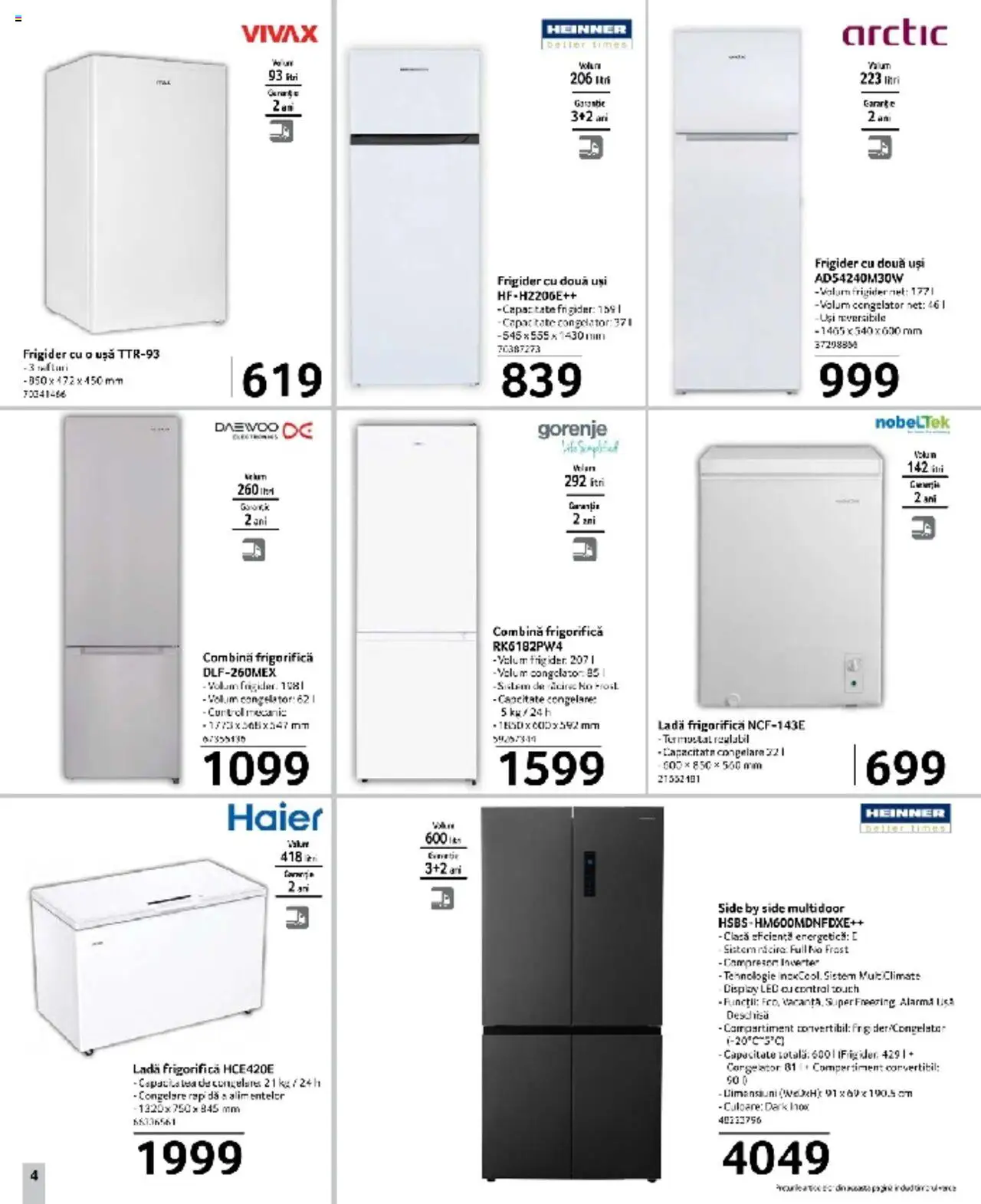 Catalog Selgros 7 - 20 Martie 2025 | Pagina 4 | Produse: Frigider, Ușă, Combină frigorifică, Ladă frigorifică
