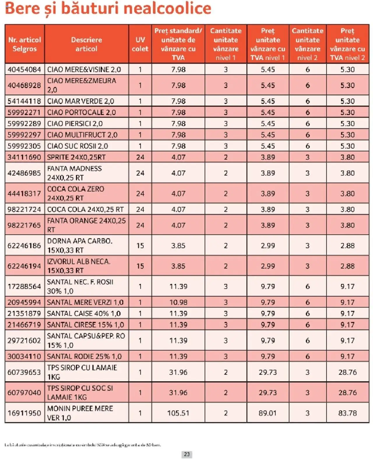 Catalog Selgros 1 - 31 Martie 2025 | Pagina 23 | Produse: Amerikan servis, Bere, Portocale, Cireșe
