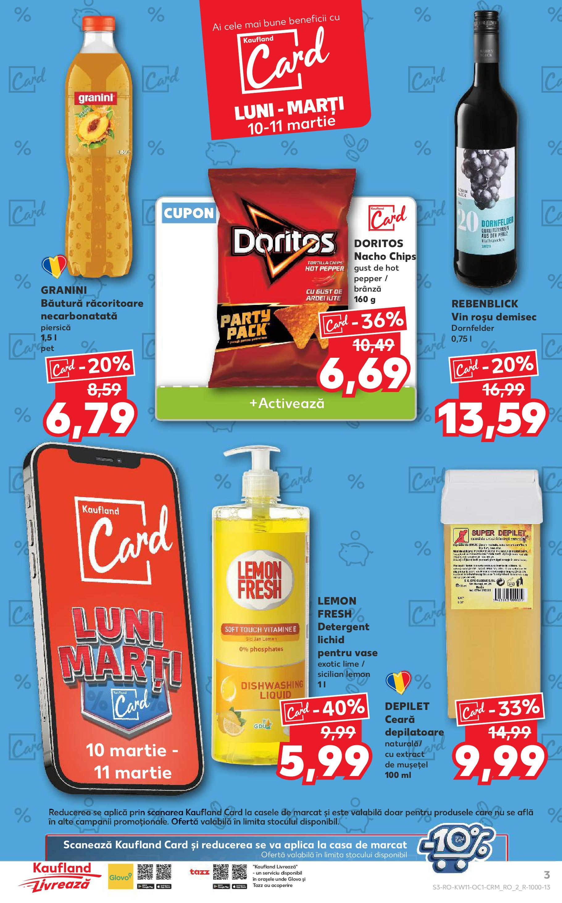 Catalog Kaufland 9 - 11 Martie 2025 | Pagina 3 | Produse: Lime, Brânză, Vin, Detergent