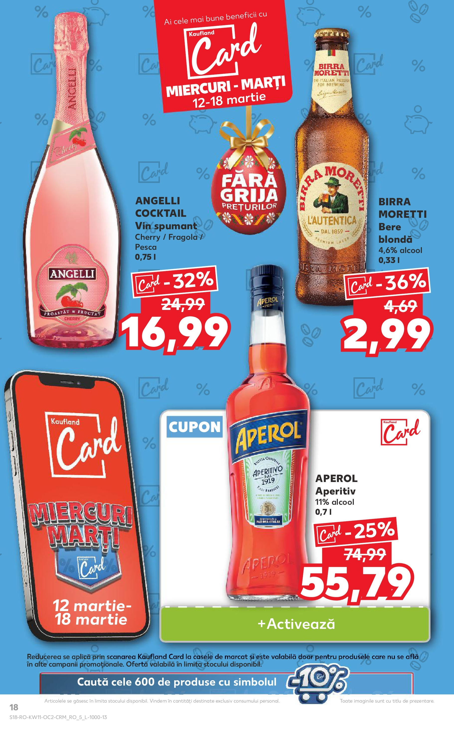 Catalog Kaufland 11 - 16 Martie 2025 | Pagina 18 | Produse: Vin, Bere, Cocktail, Aperol