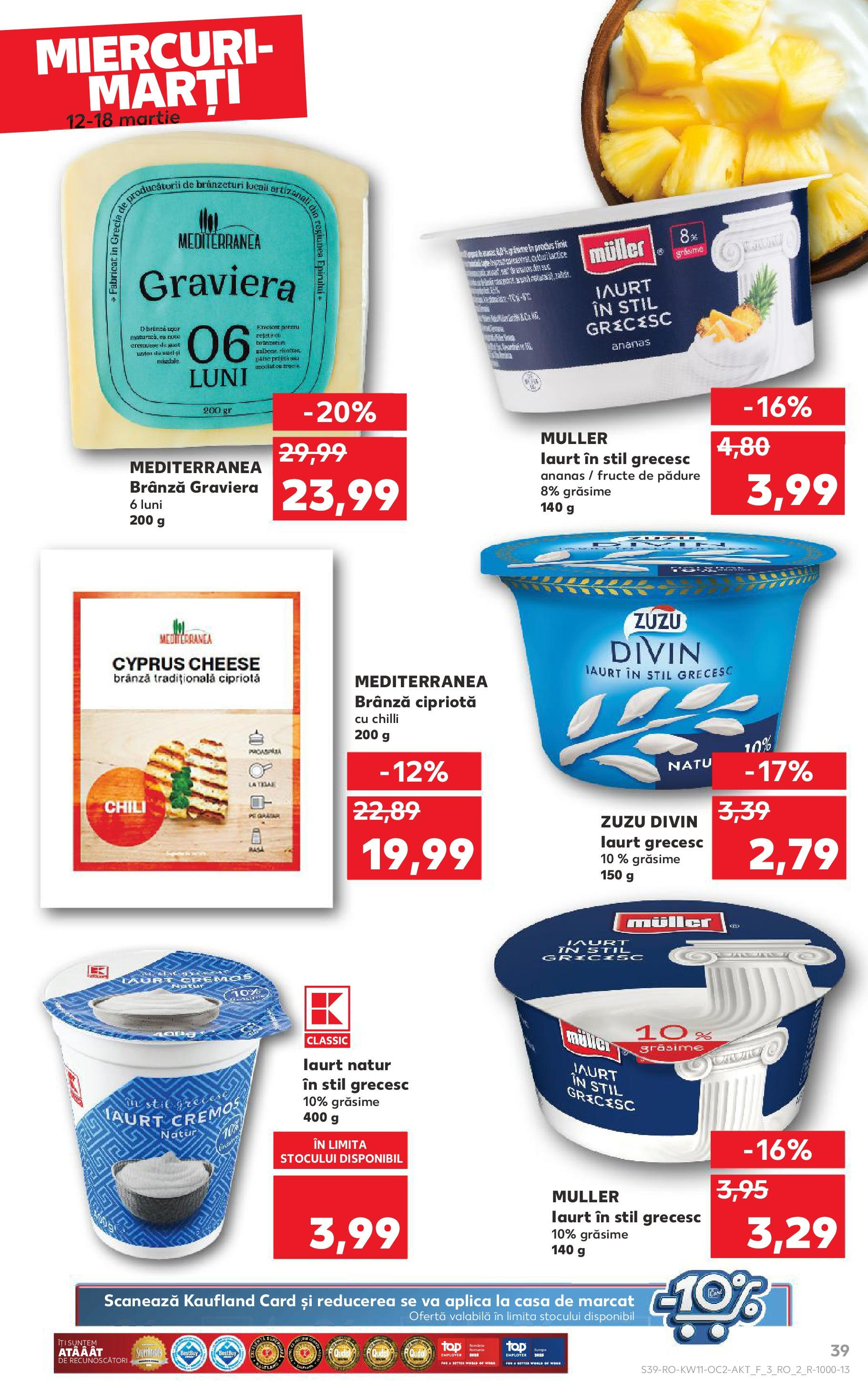 Catalog Kaufland 11 - 16 Martie 2025 | Pagina 39 | Produse: Brânză, Iaurt, Ananas, Fructe