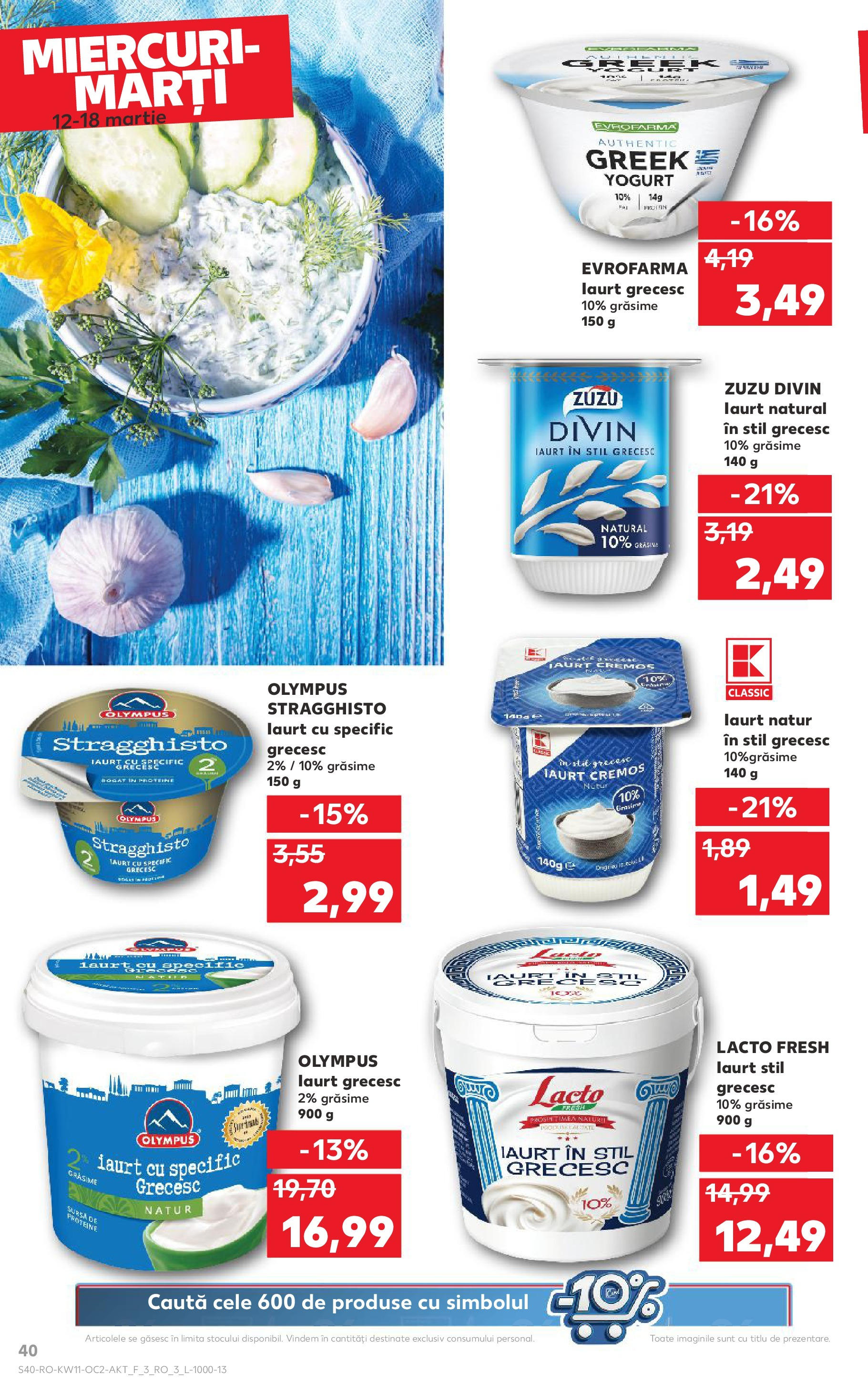 Catalog Kaufland 11 - 16 Martie 2025 | Pagina 40 | Produse: Iaurt