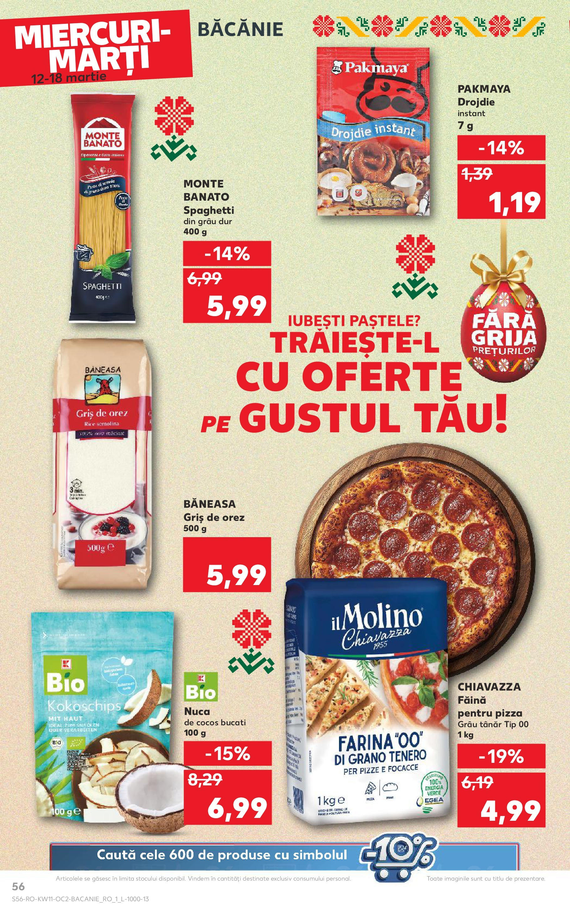 Catalog Kaufland 11 - 16 Martie 2025 | Pagina 56 | Produse: Pizza, Făină, Orez