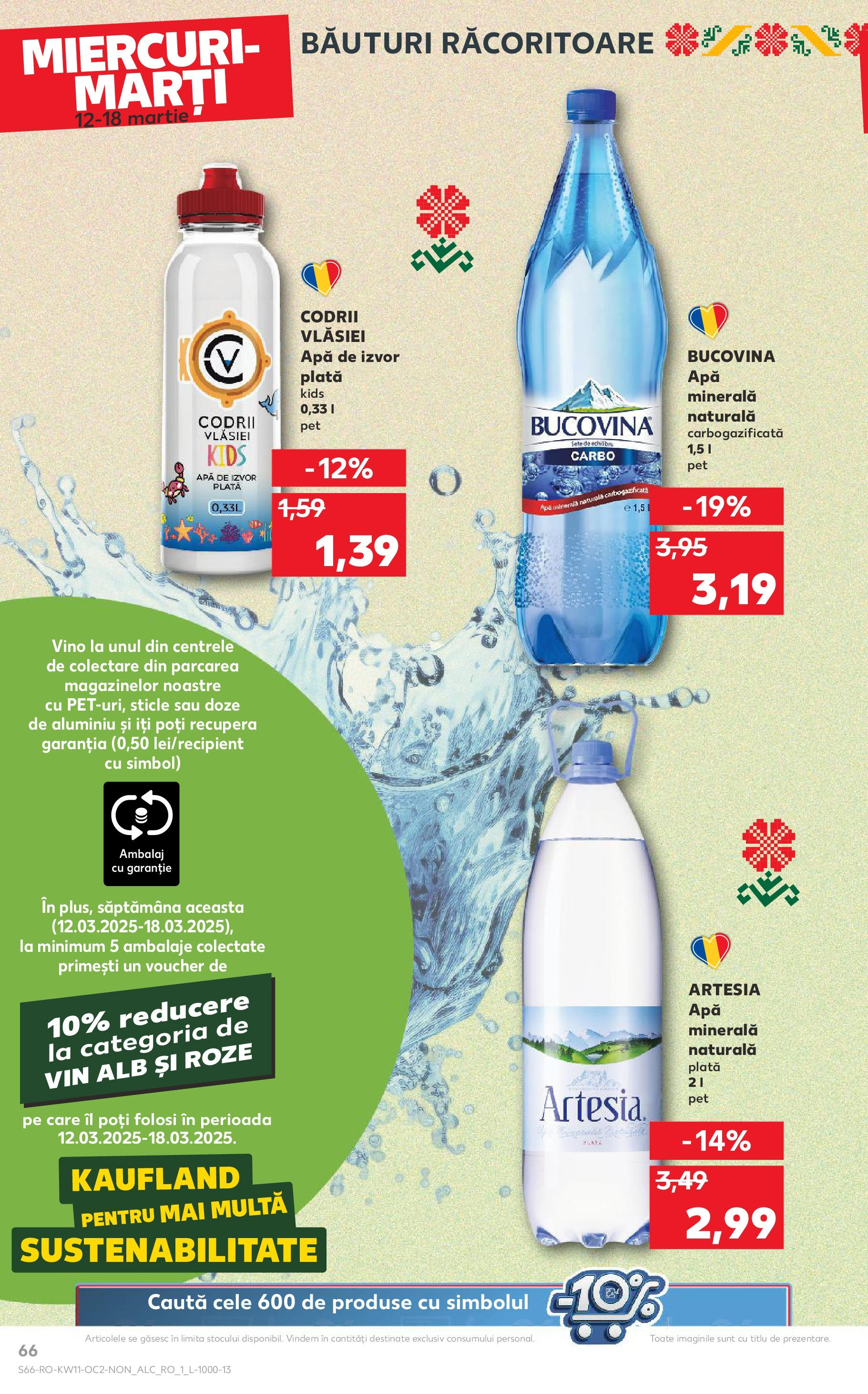 Catalog Kaufland 11 - 16 Martie 2025 | Pagina 66 | Produse: Vin, Apă