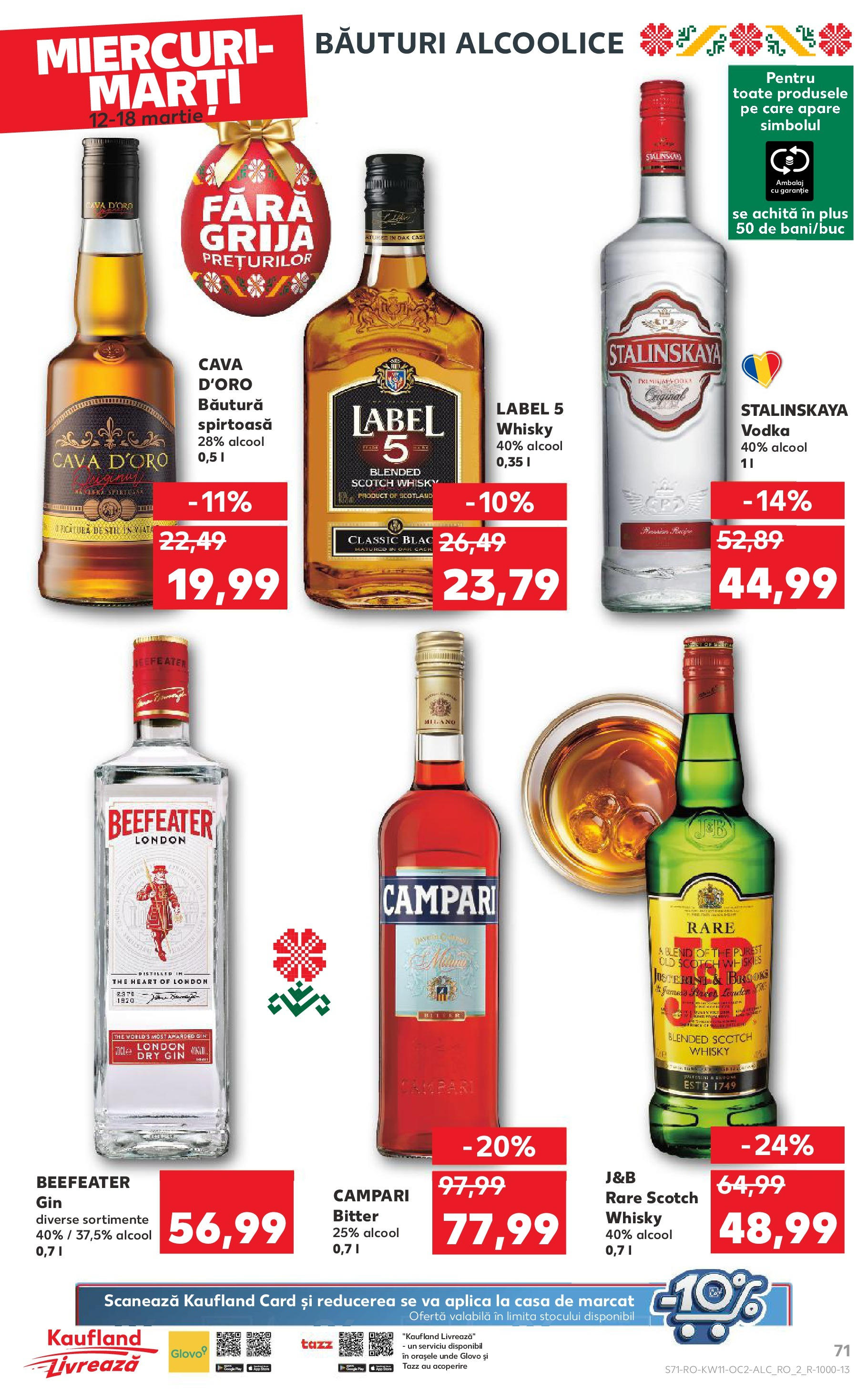 Catalog Kaufland 11 - 16 Martie 2025 | Pagina 71 | Produse: Vodka