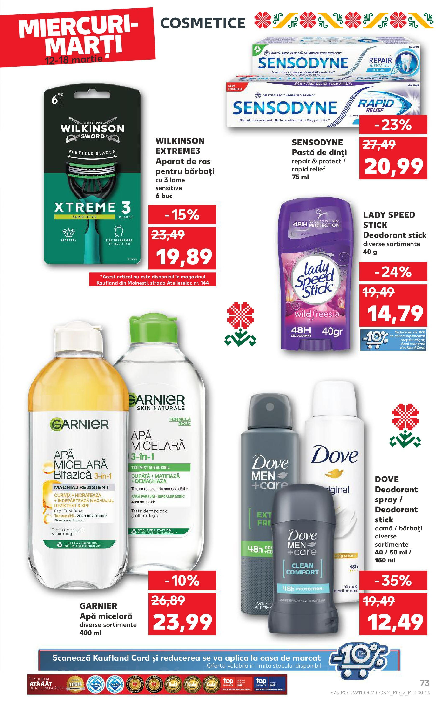 Catalog Kaufland 11 - 16 Martie 2025 | Pagina 73 | Produse: Pomelo, Aparat De Ras, Apă micelară, Apă