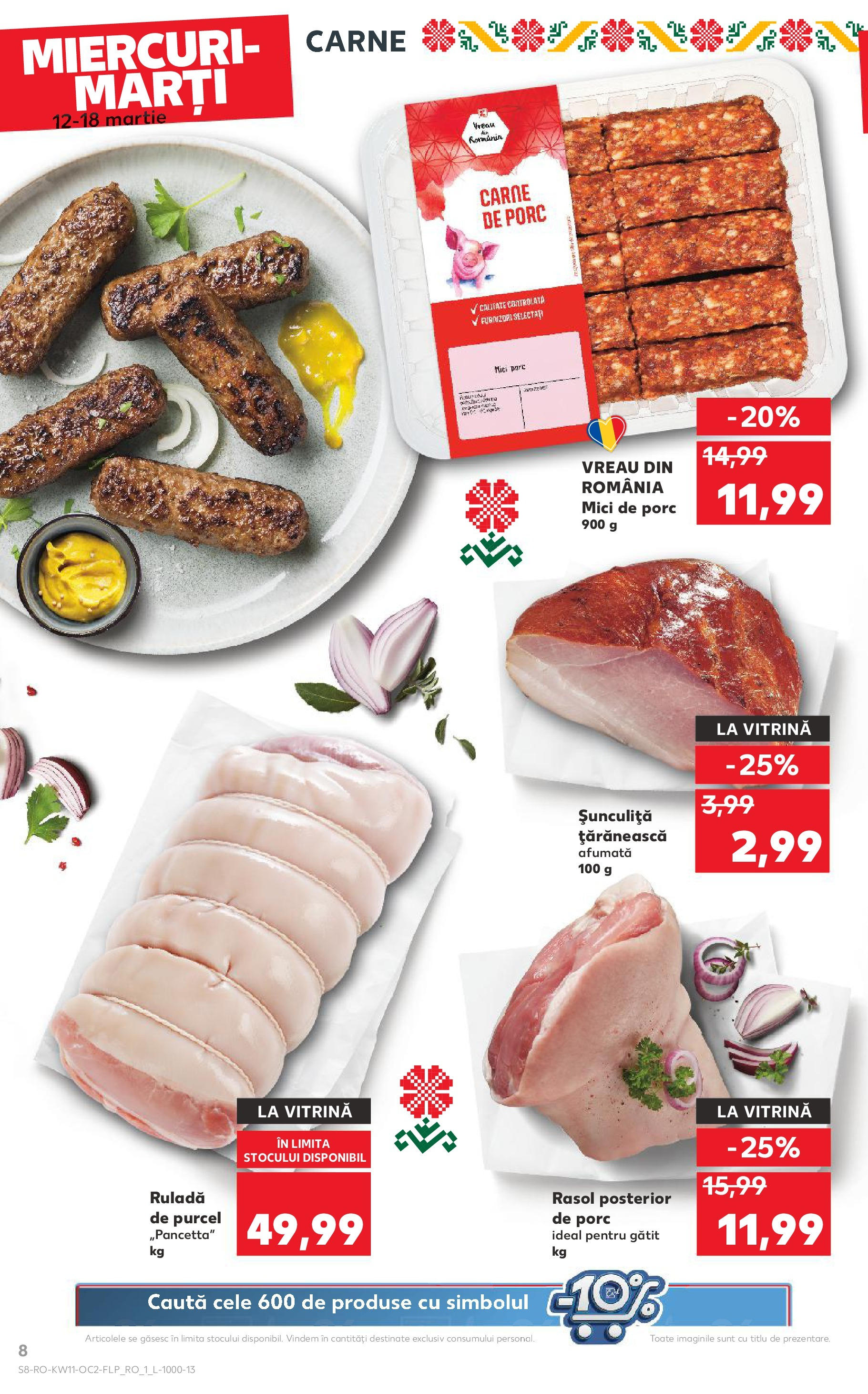 Catalog Kaufland 11 - 16 Martie 2025 | Pagina 8 | Produse: Vitrină, Mici, Carne De Porc, Rasol