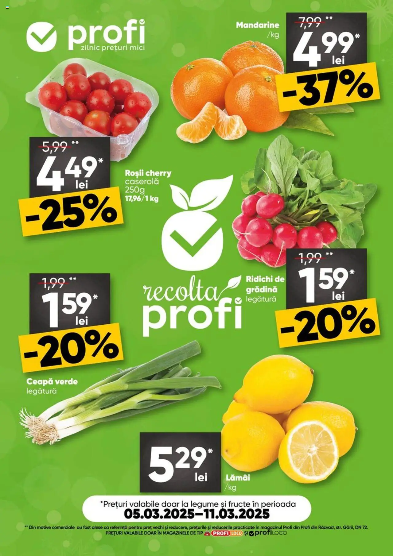 Catalog Profi 5 - 11 Martie 2025 | Pagina 1 | Produse: Roșii, Mandarine, Sıcak çikolata, Ceapă
