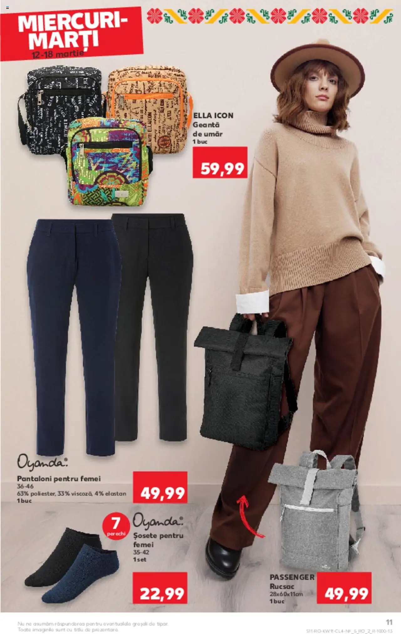 Catalog Kaufland 12 - 18 Martie 2025 | Pagina 11 | Produse: Geantă, Pantaloni, Șosete, Rucsac