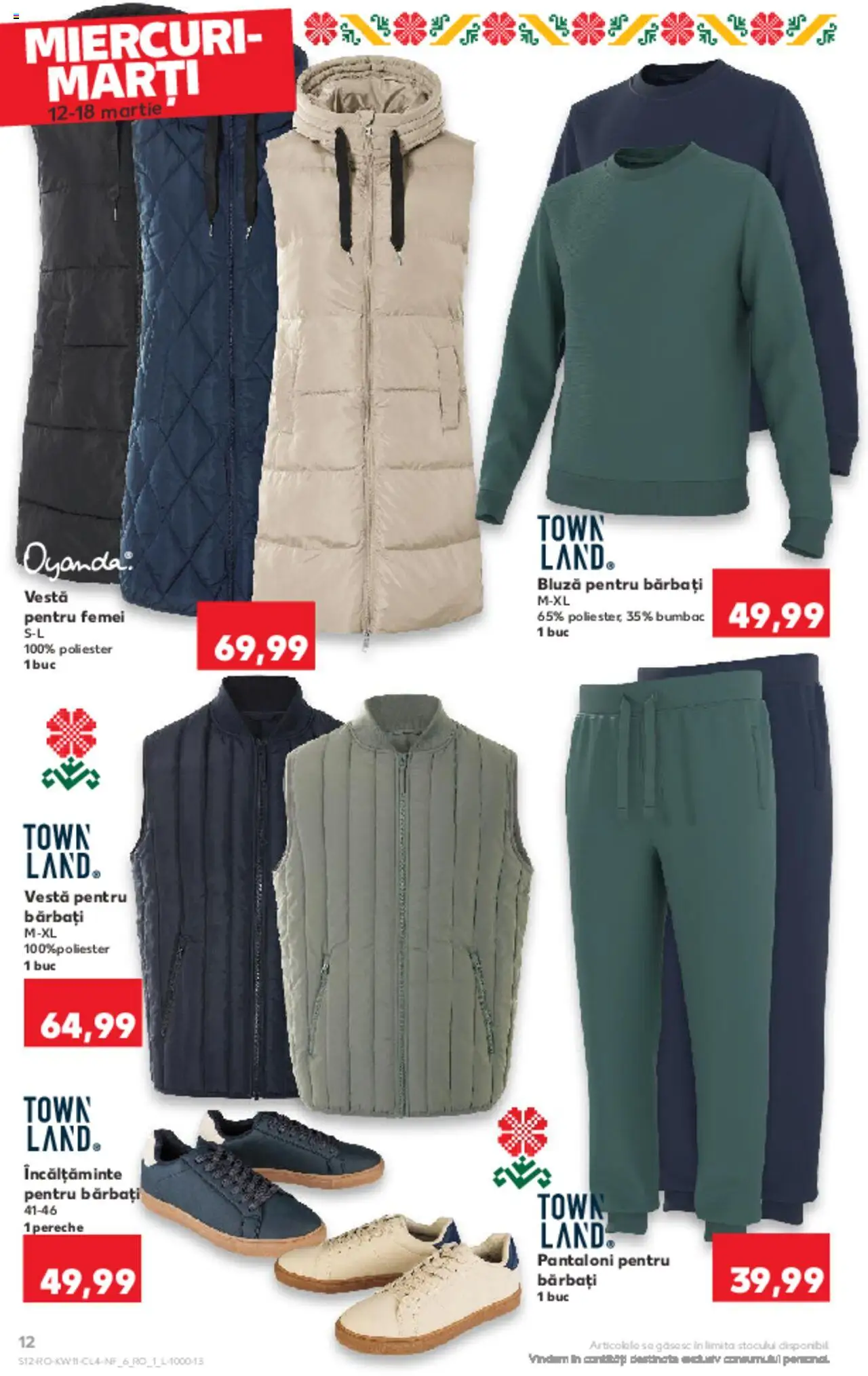 Catalog Kaufland 12 - 18 Martie 2025 | Pagina 12 | Produse: Bornoz takımı, Bluză, Vestă, Pantaloni