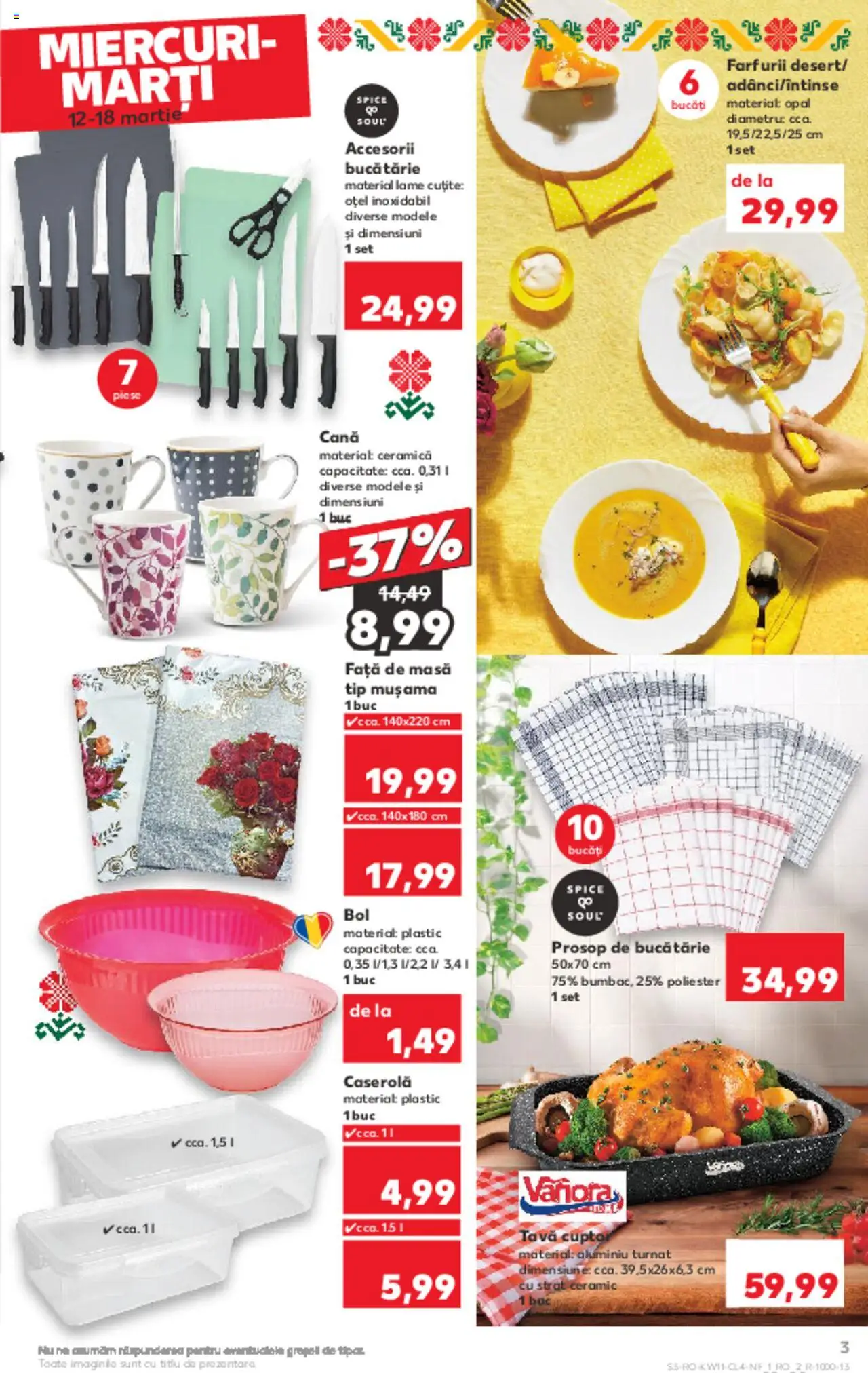 Catalog Kaufland 12 - 18 Martie 2025 | Pagina 3 | Produse: Față de masă, Masă, Bucătărie