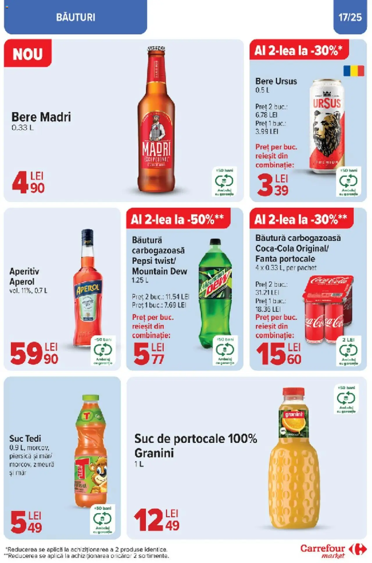 Catalog Carrefour 10 - 18 Martie 2025 | Pagina 16 | Produse: Zmeură, Suc, Bere, Portocale