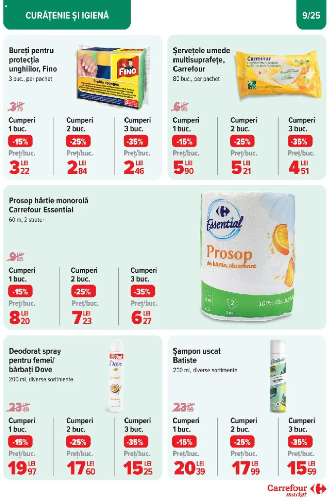 Catalog Carrefour 10 - 18 Martie 2025 | Pagina 8 | Produse: Șampon, Șervețele umede, Șampon uscat