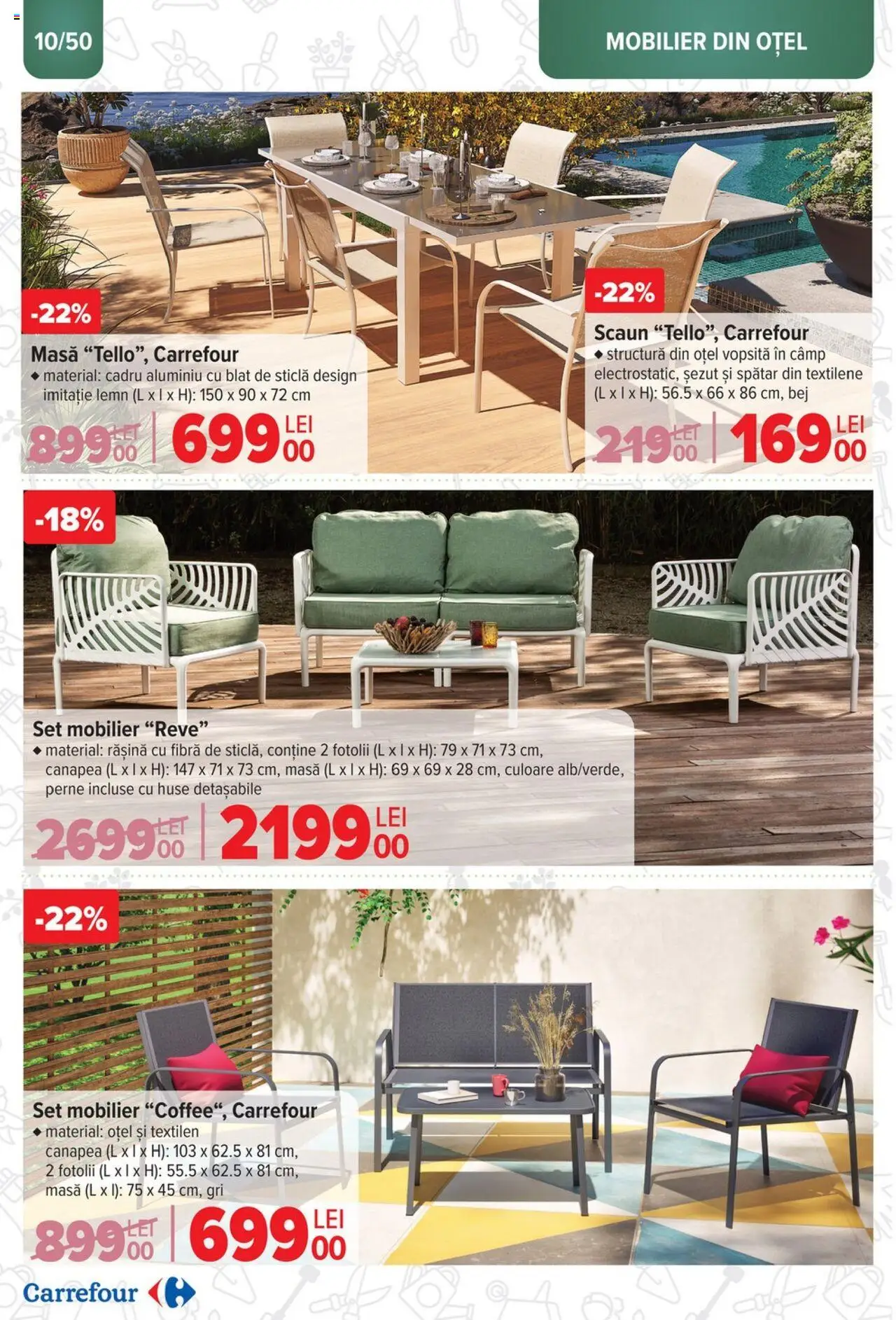 Catalog Carrefour 12 Martie - 6 Mai 2025 | Pagina 10 | Produse: Canapea, Masă, Scaun