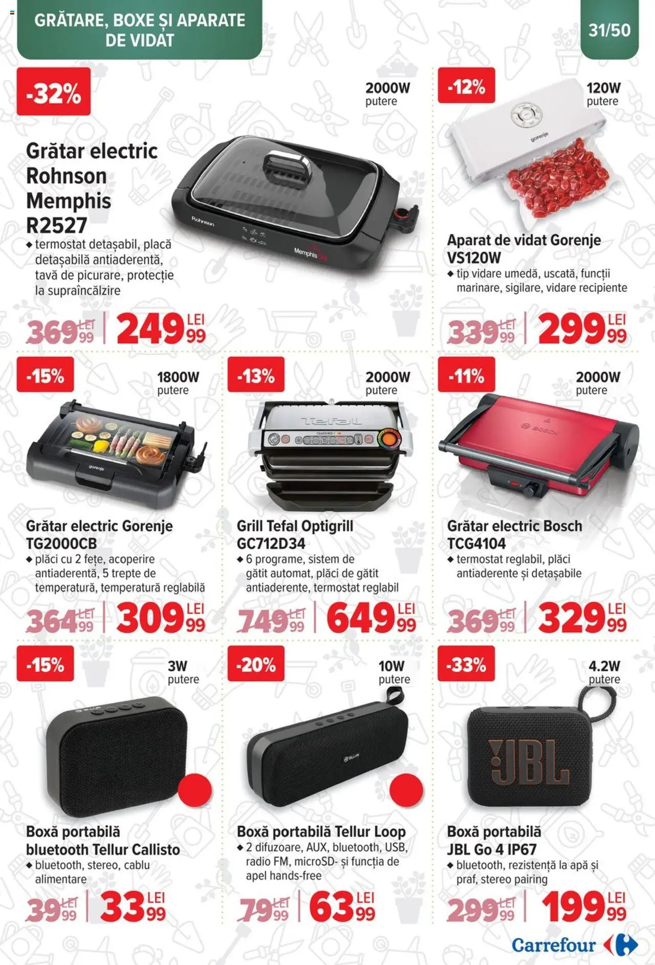 Catalog Carrefour 12 Martie - 6 Mai 2025 | Pagina 31 | Produse: Radio, Cablu, Recipiente, Boxă portabilă