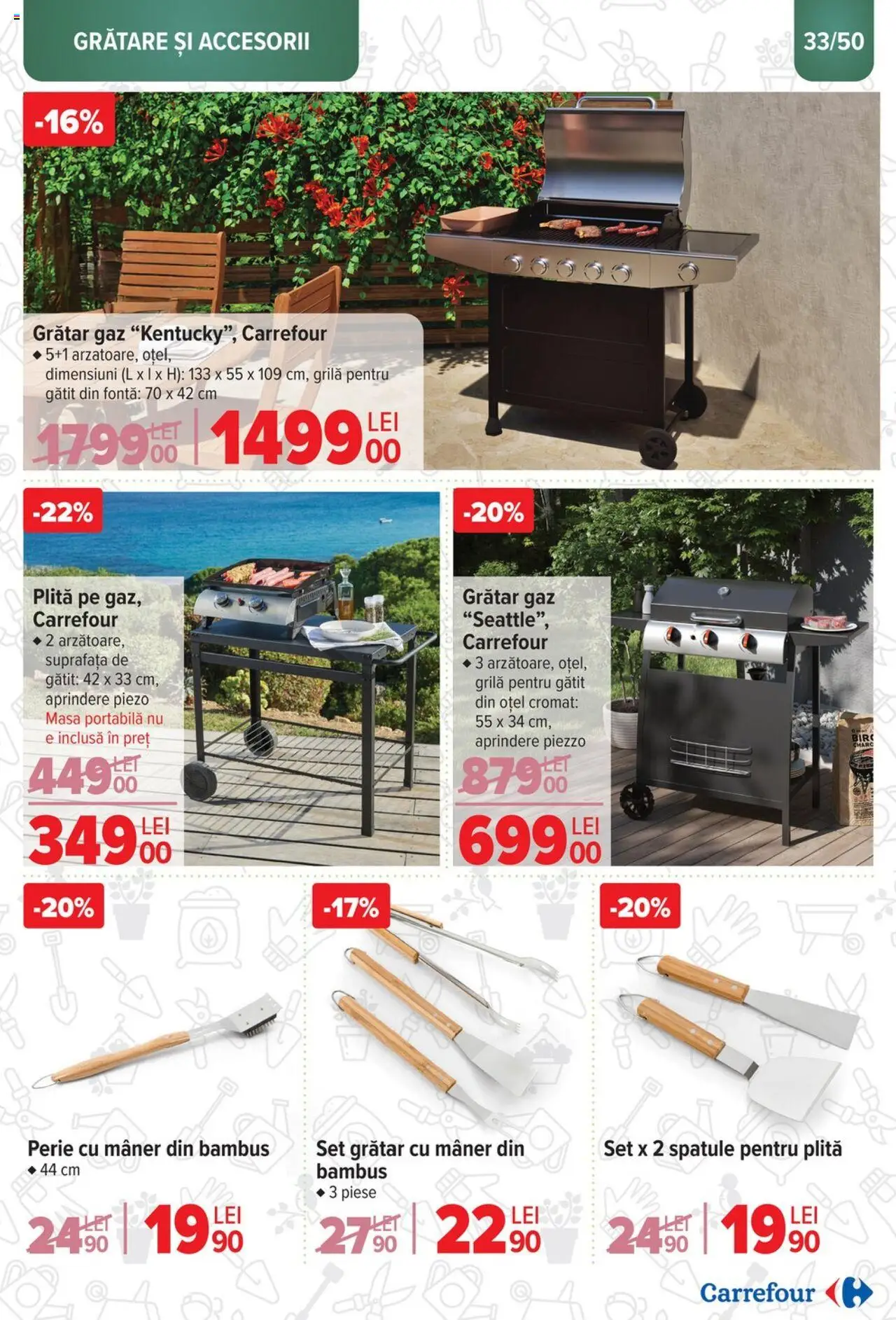 Catalog Carrefour 12 Martie - 6 Mai 2025 | Pagina 33 | Produse: Plită, Grătar, Mâner, Masă