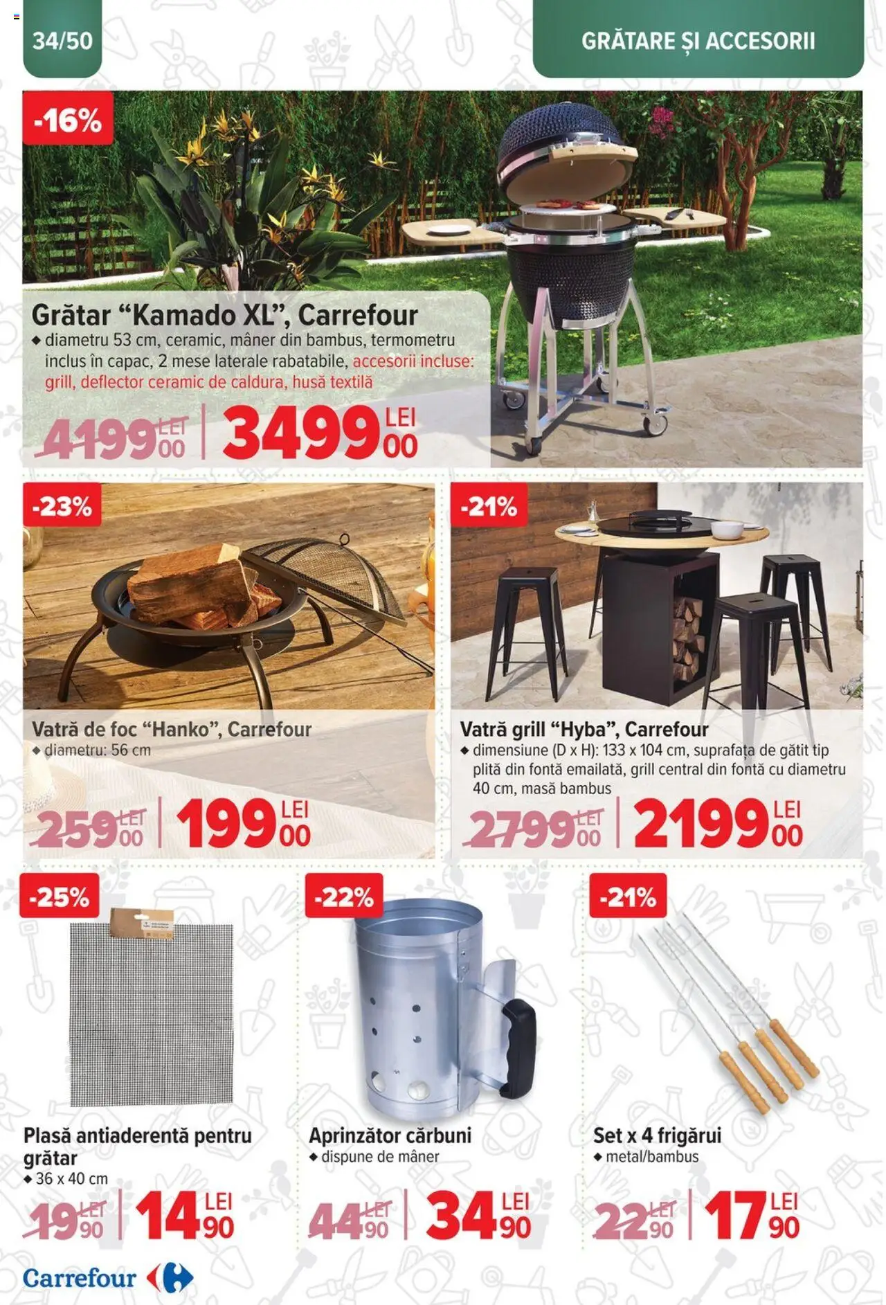 Catalog Carrefour 12 Martie - 6 Mai 2025 | Pagina 34 | Produse: Plită, Termometru, Grătar, Masă