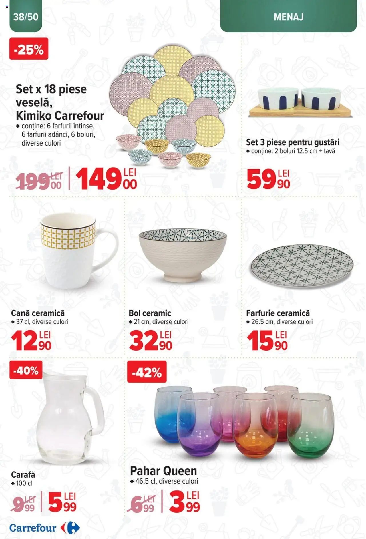 Catalog Carrefour 12 Martie - 6 Mai 2025 | Pagina 38 | Produse: Bol, Carafă, Farfurie