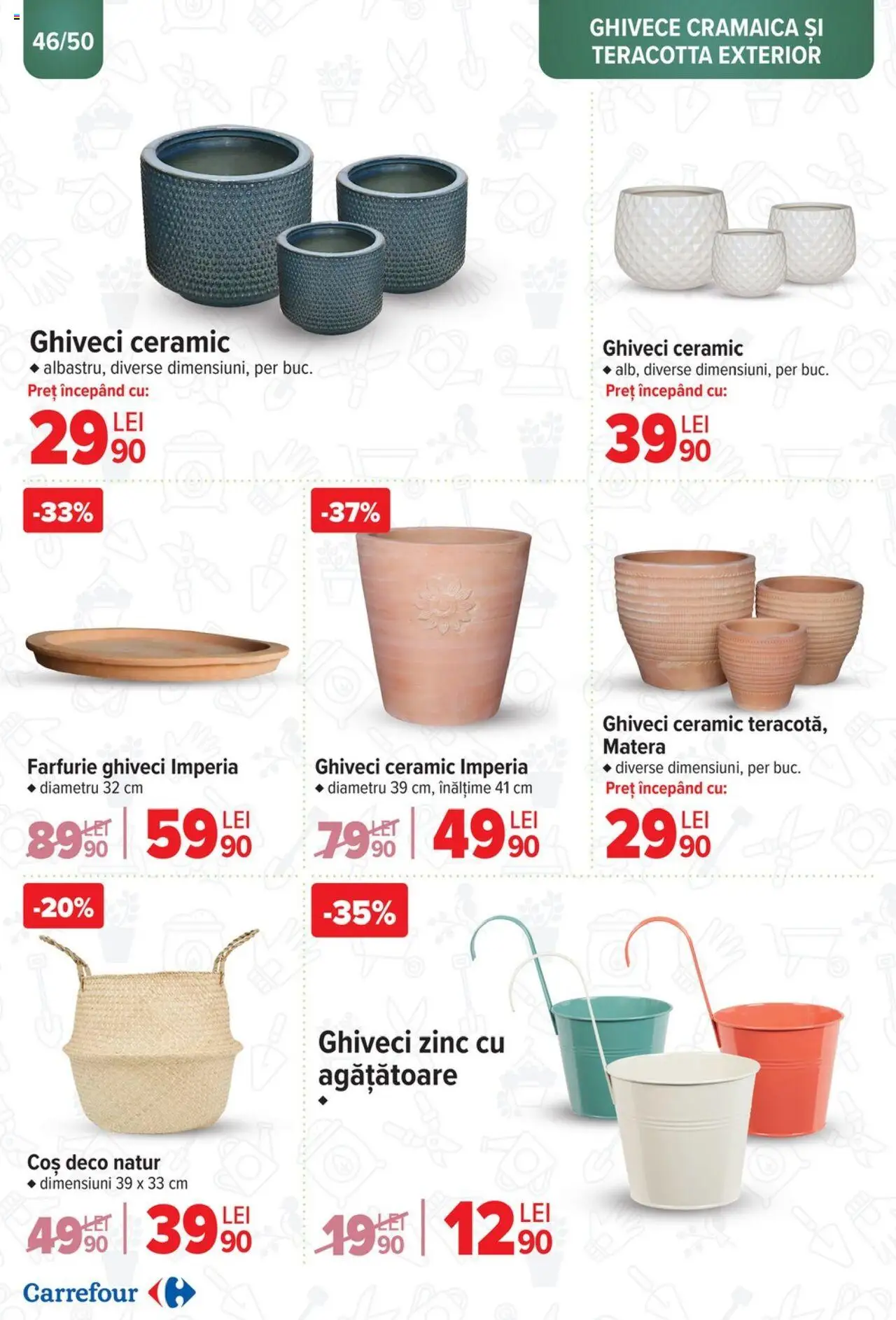 Catalog Carrefour 12 Martie - 6 Mai 2025 | Pagina 46 | Produse: Coș, Ghiveci, Farfurie