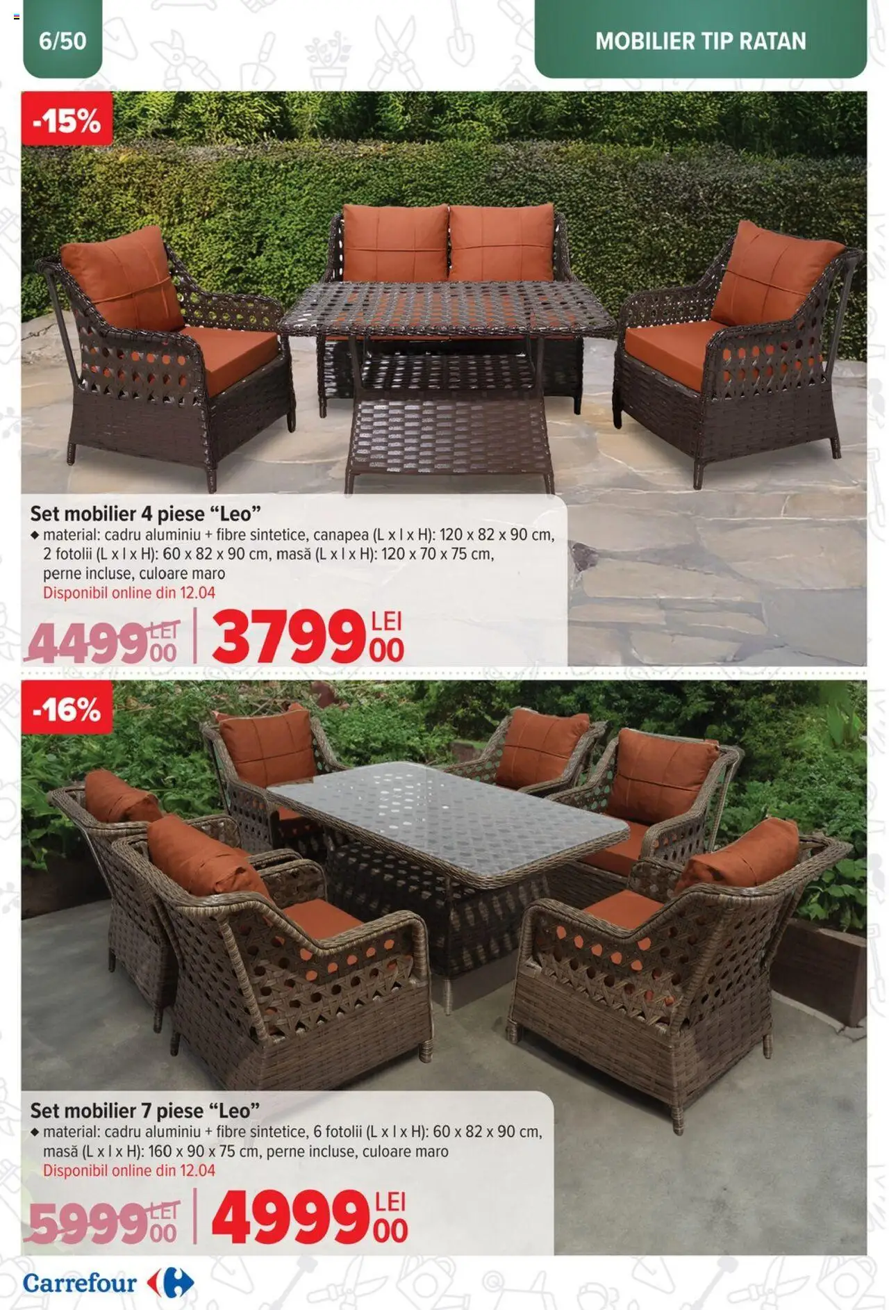 Catalog Carrefour 12 Martie - 6 Mai 2025 | Pagina 6 | Produse: Canapea, Masă