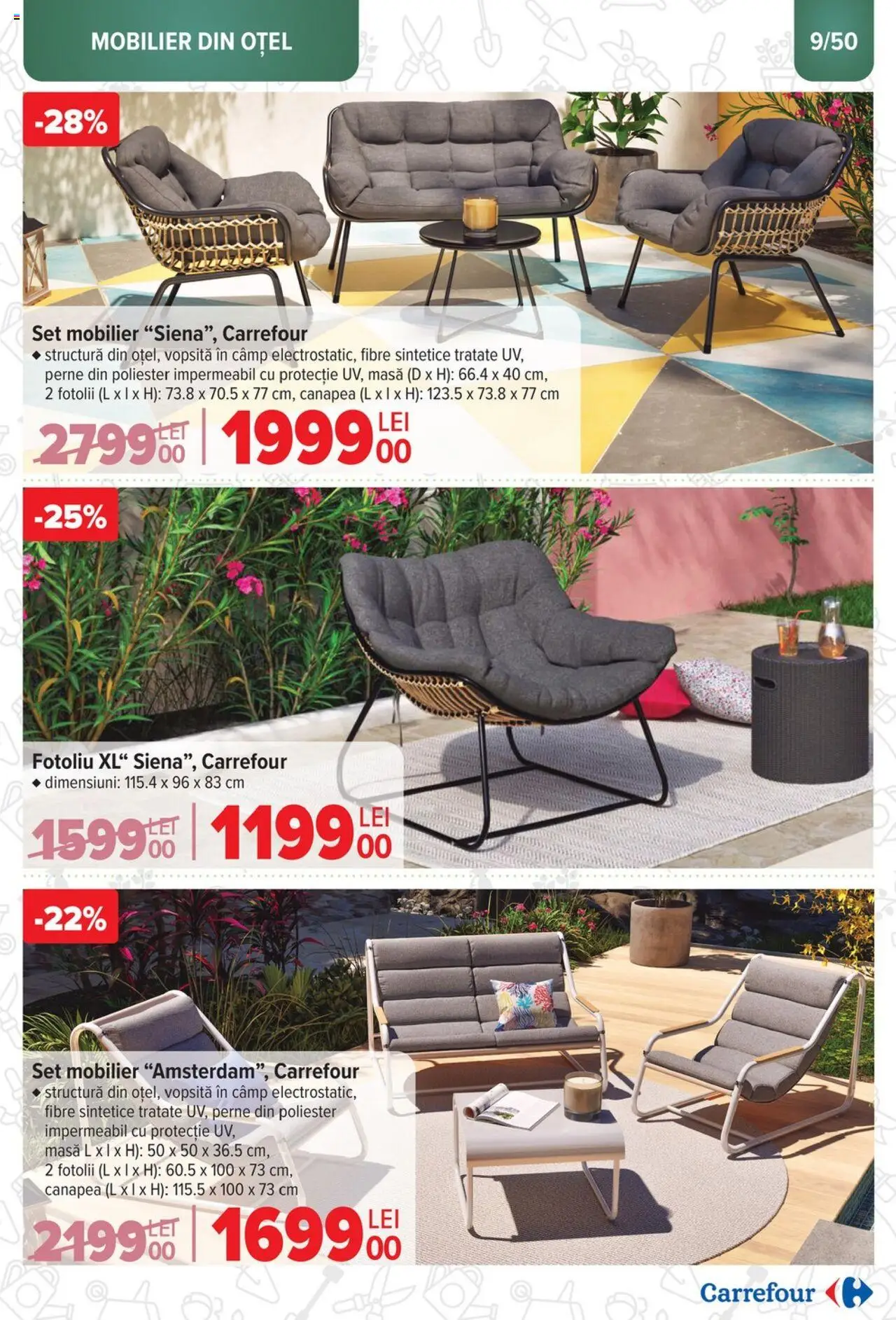 Catalog Carrefour 12 Martie - 6 Mai 2025 | Pagina 9 | Produse: Fotoliu, Canapea, Masă