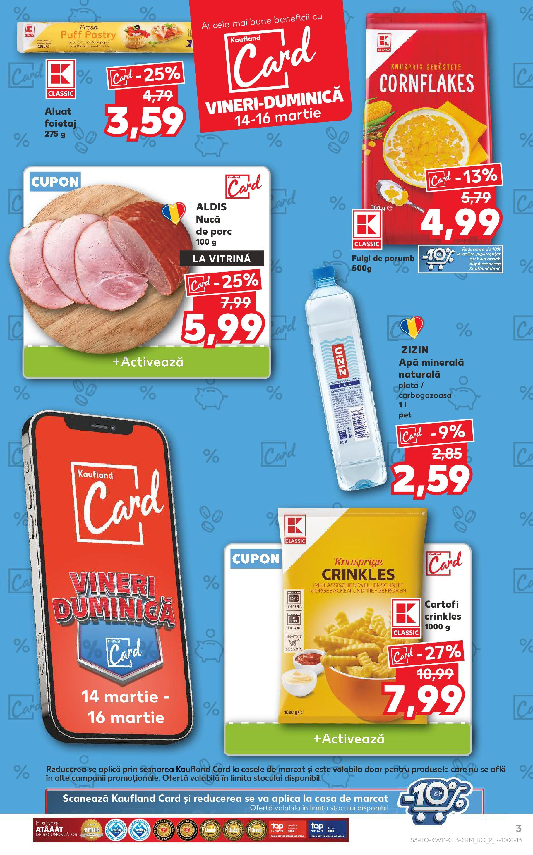 Catalog Kaufland 14 - 16 Martie 2025 | Pagina 3 | Produse: Yazı tahtası kalemi, Aluat, Cartofi, Apă