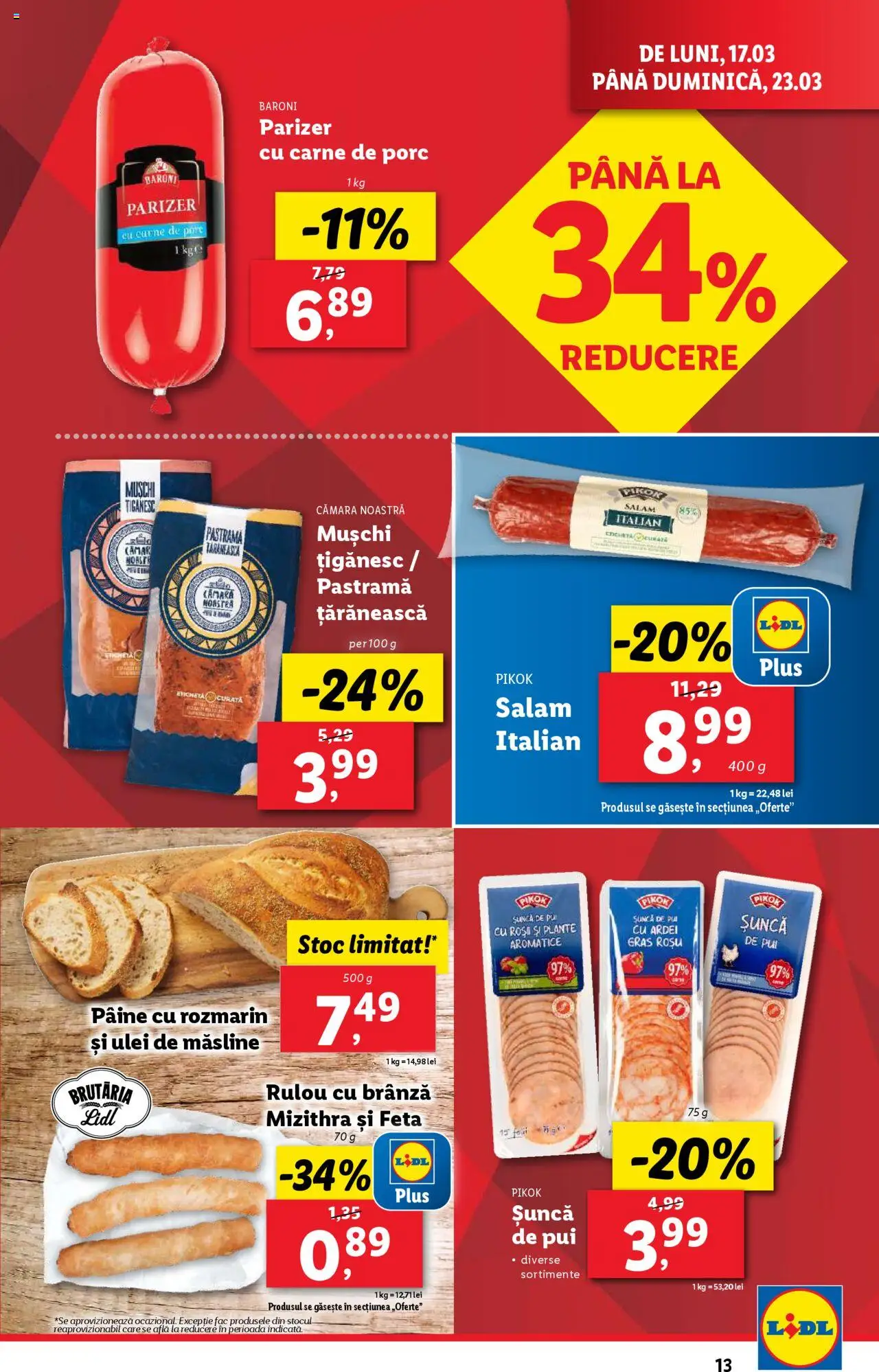 Catalog LIDL 17 - 23 Martie 2025 | Pagina 13 | Produse: Măsline, Brânză, Salam, Parizer
