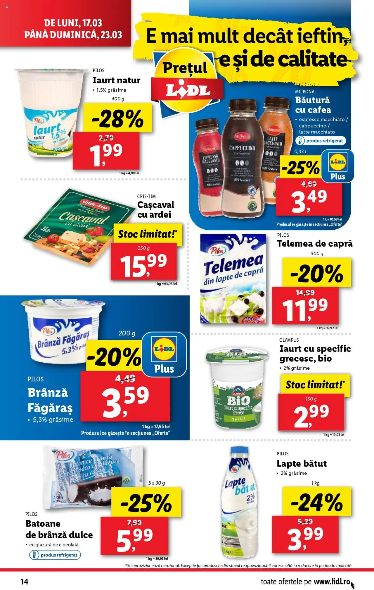 Catalog LIDL 17 - 23 Martie 2025 | Pagina 14 | Produse: Şerit ödül, Lapte, Ciocolată, Cacao