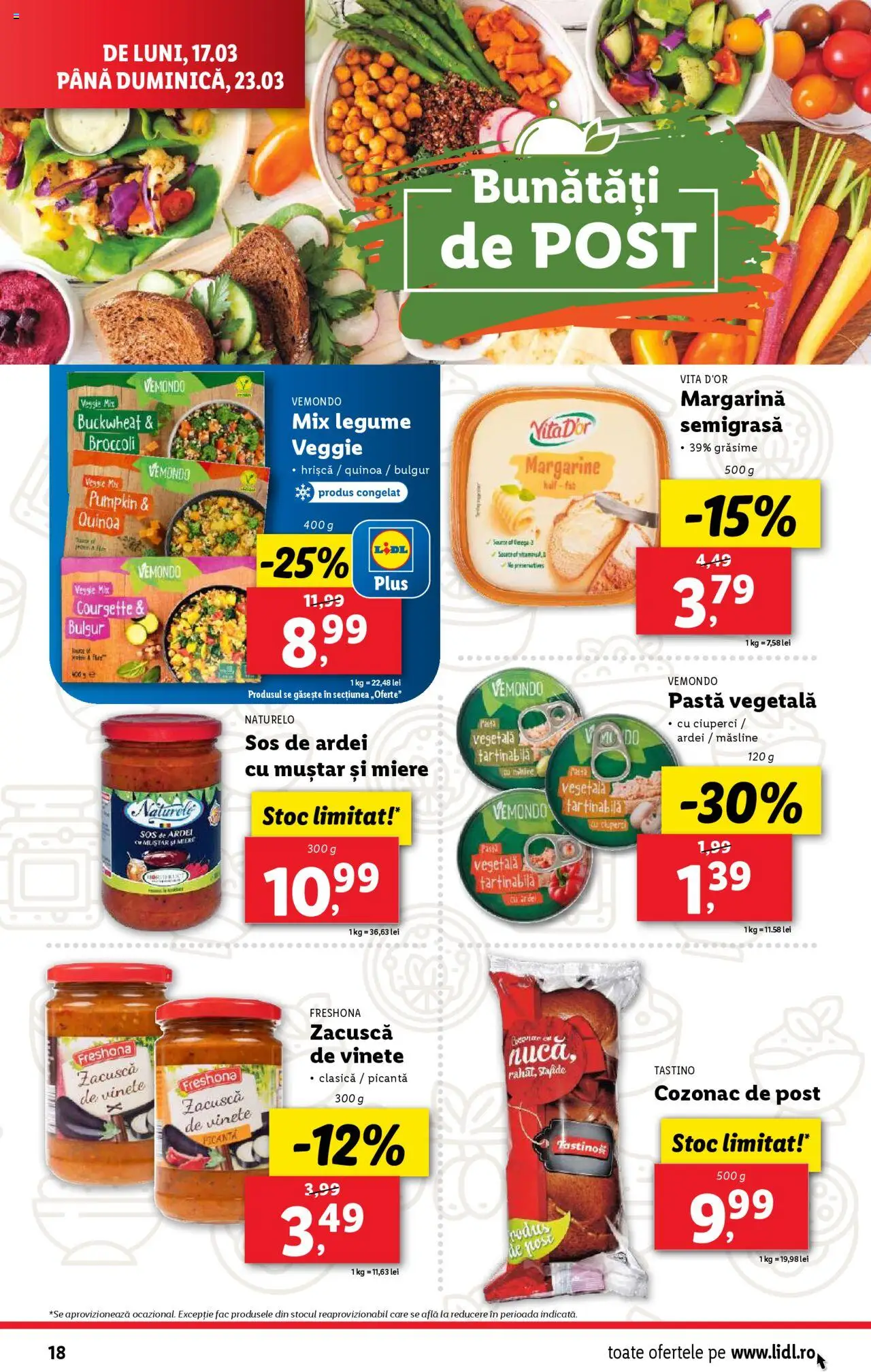 Catalog LIDL 17 - 23 Martie 2025 | Pagina 18 | Produse: Ciuperci, Ardei, Muștar, Sos