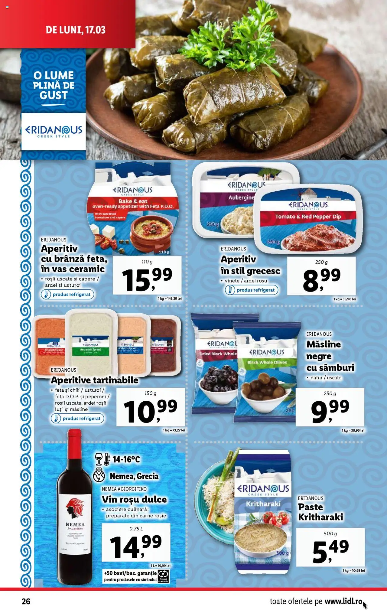 Catalog LIDL 17 - 23 Martie 2025 | Pagina 26 | Produse: Delgeç, Măsline, Vin, Usturoi