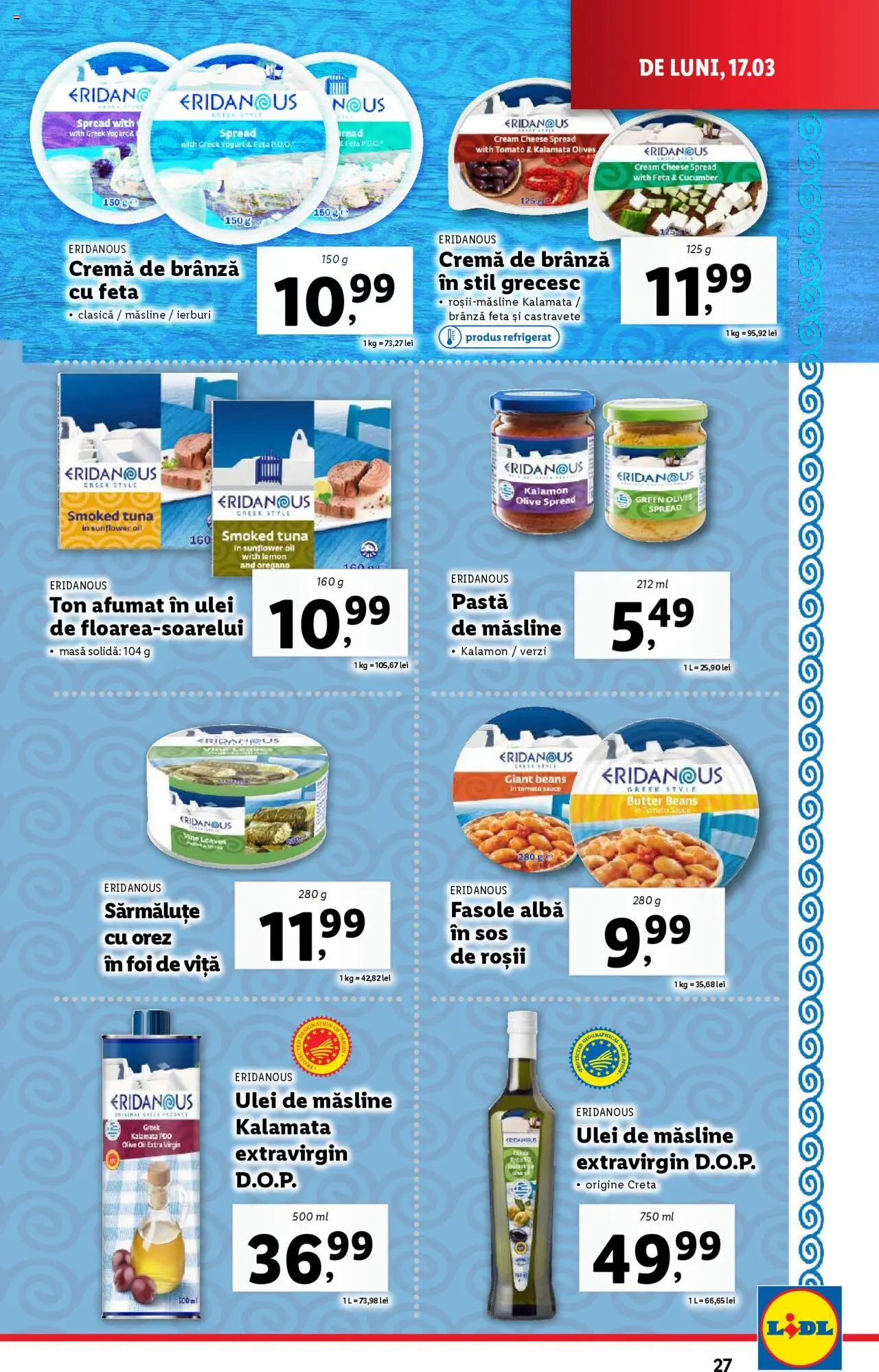 Catalog LIDL 17 - 23 Martie 2025 | Pagina 27 | Produse: Delgeç, Brânză, Ulei, Sos