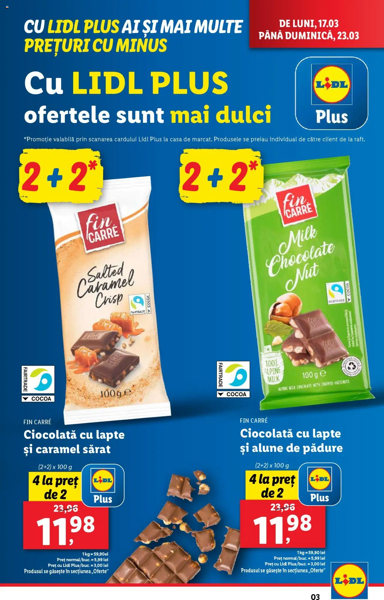Catalog LIDL 17 - 23 Martie 2025 | Pagina 3 | Produse: Alune, Lapte, Ciocolată