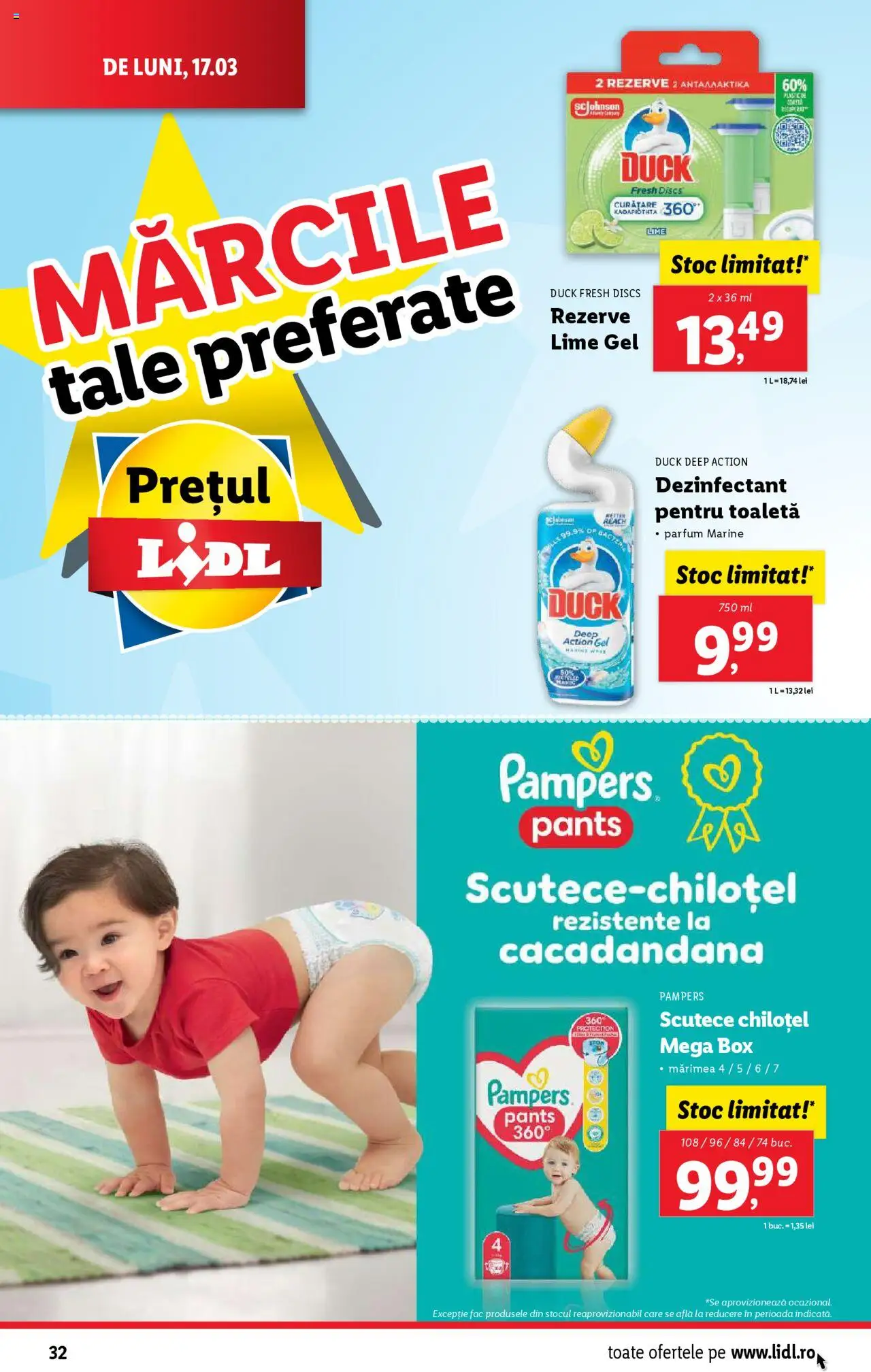 Catalog LIDL 17 - 23 Martie 2025 | Pagina 32 | Produse: Lime, Toaletă, Parfum, Scutece