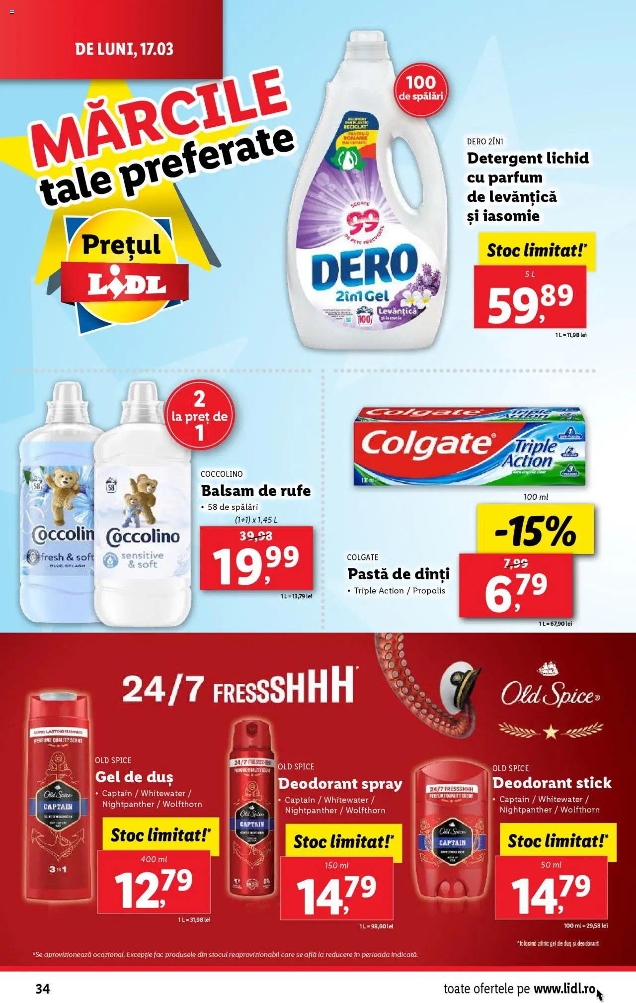 Catalog LIDL 17 - 23 Martie 2025 | Pagina 34 | Produse: Balsam, Gel de duș, Detergent, Propolis