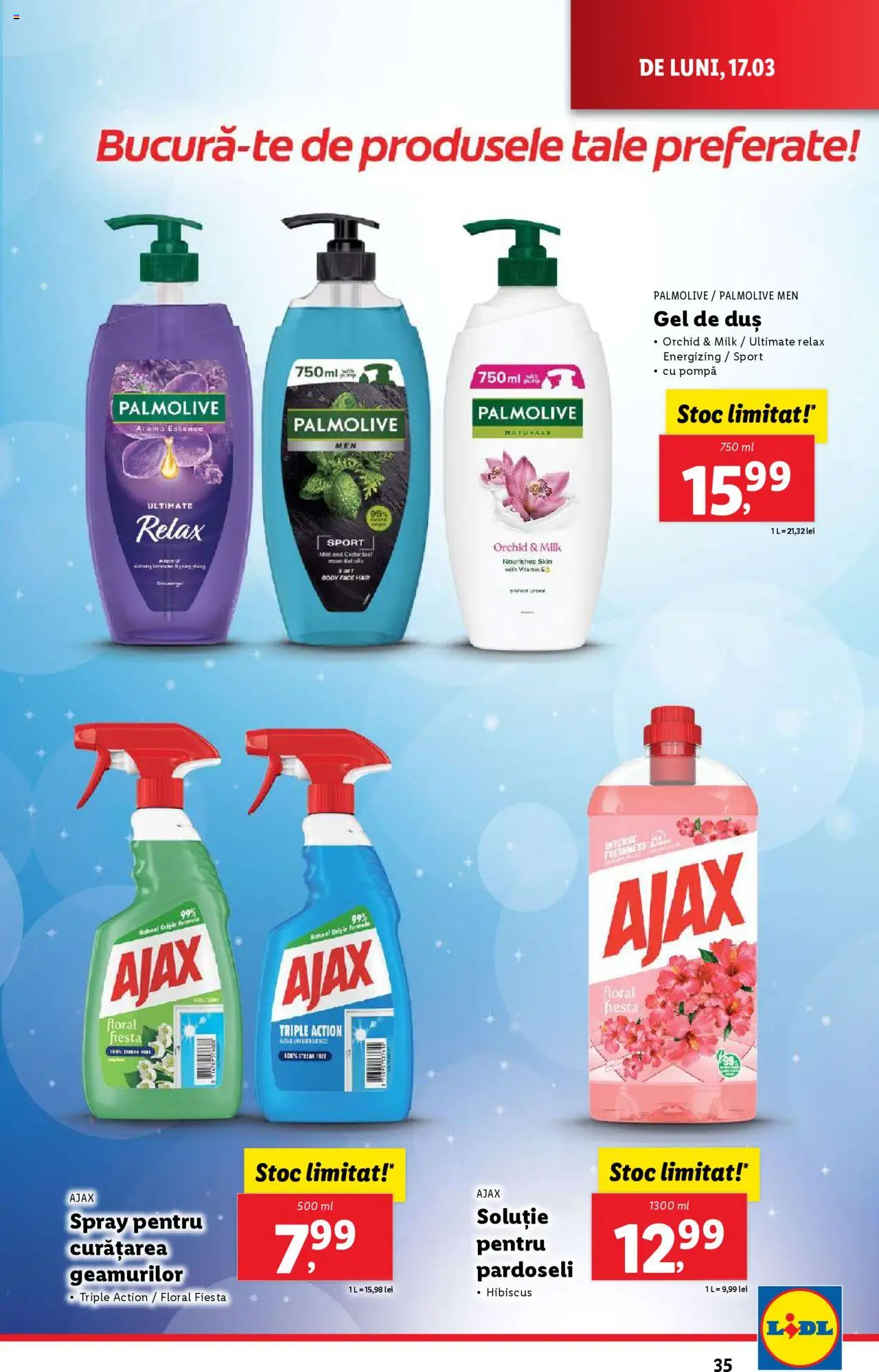 Catalog LIDL 17 - 23 Martie 2025 | Pagina 35 | Produse: Body, Duș, Gel de duș