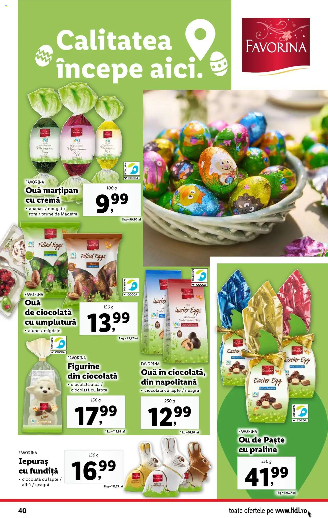 Catalog LIDL 17 - 23 Martie 2025 | Pagina 40 | Produse: Alune, Praline, Ouă, Ciocolată