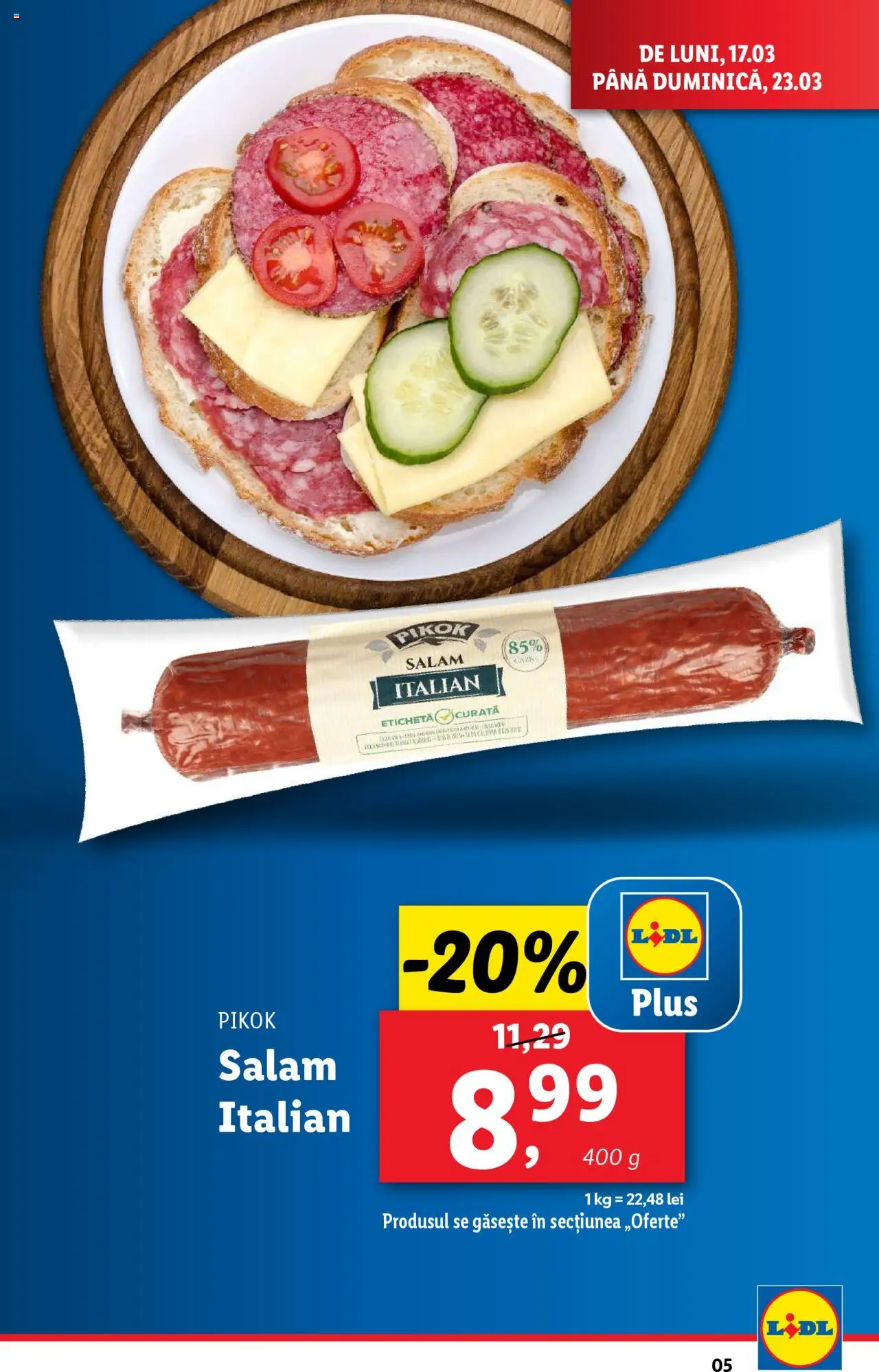Catalog LIDL 17 - 23 Martie 2025 | Pagina 5 | Produse: Salam