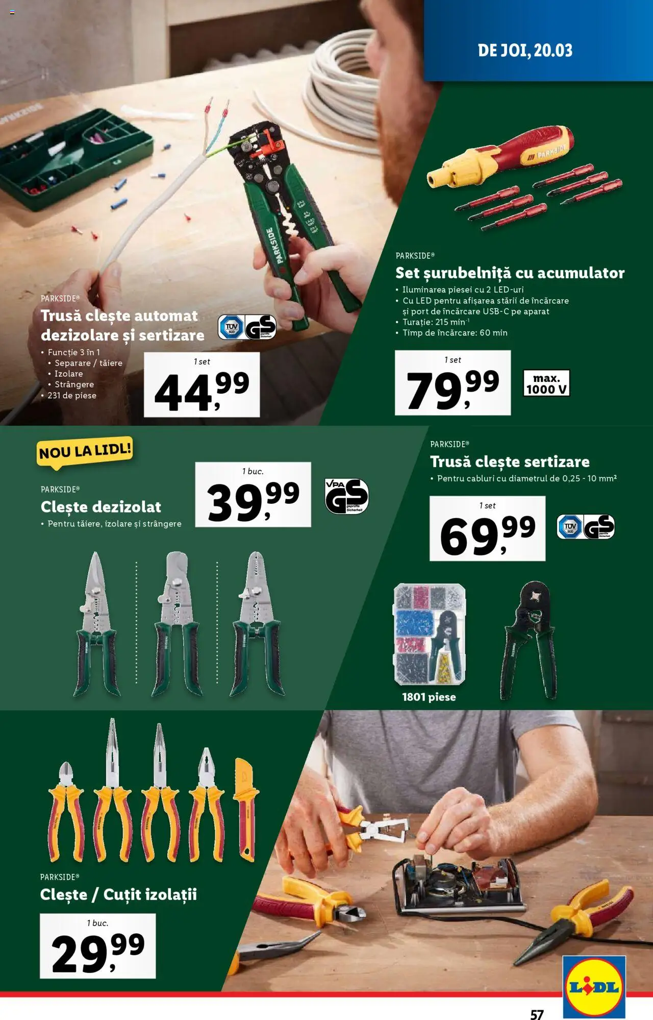 Catalog LIDL 17 - 23 Martie 2025 | Pagina 57 | Produse: Clește, Babak, Cuțit