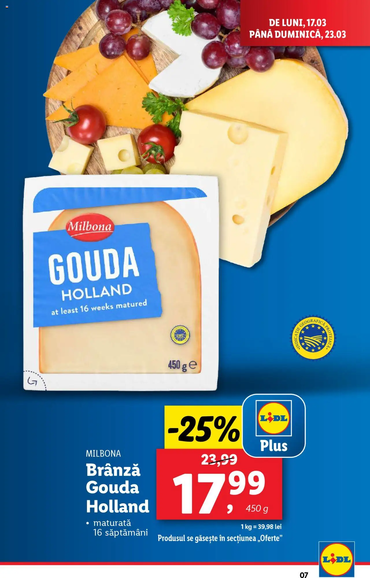 Catalog LIDL 17 - 23 Martie 2025 | Pagina 7 | Produse: Brânză, Gouda