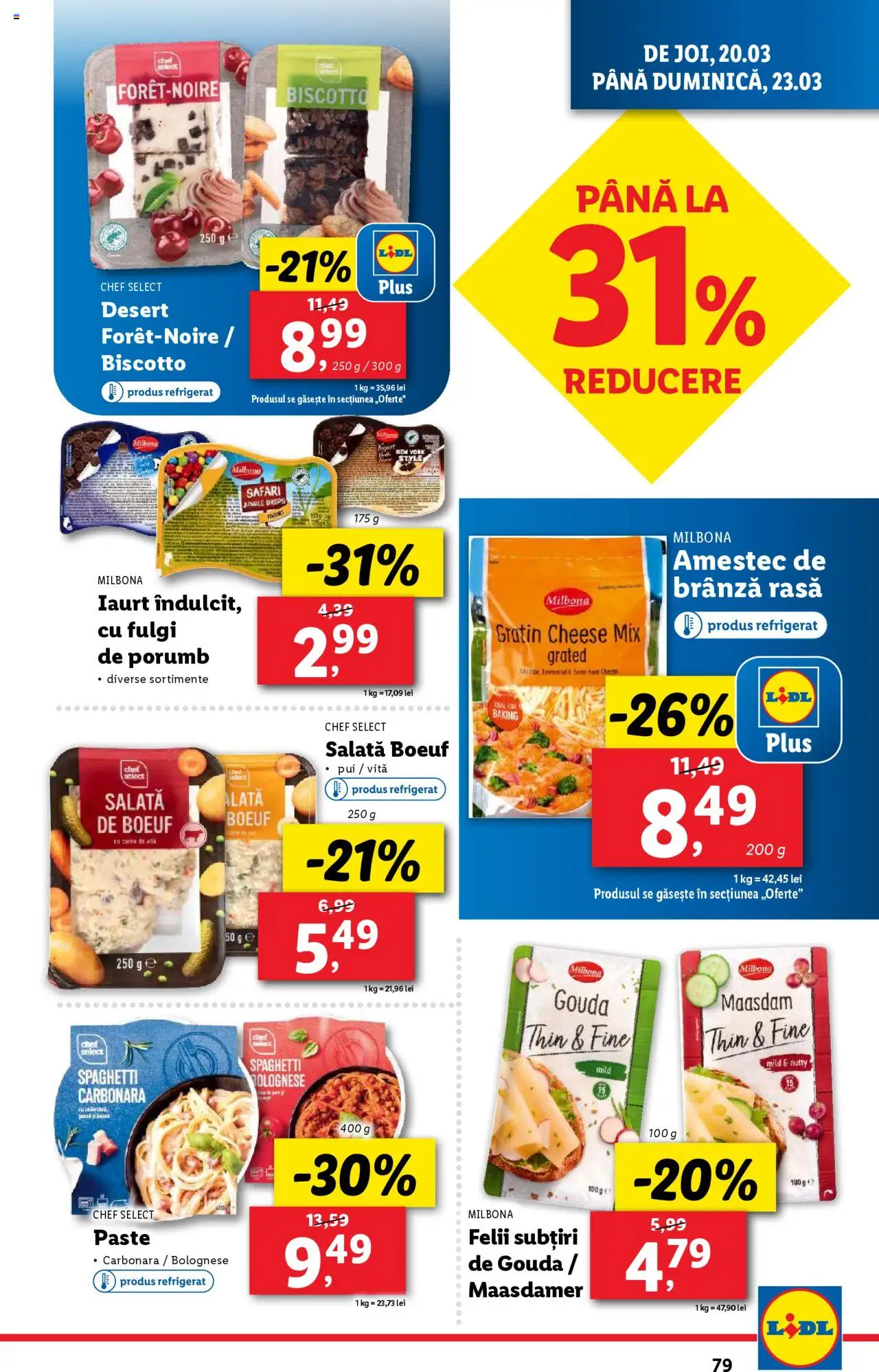 Catalog LIDL 17 - 23 Martie 2025 | Pagina 79 | Produse: Brânză, Paste, Salată, Gouda