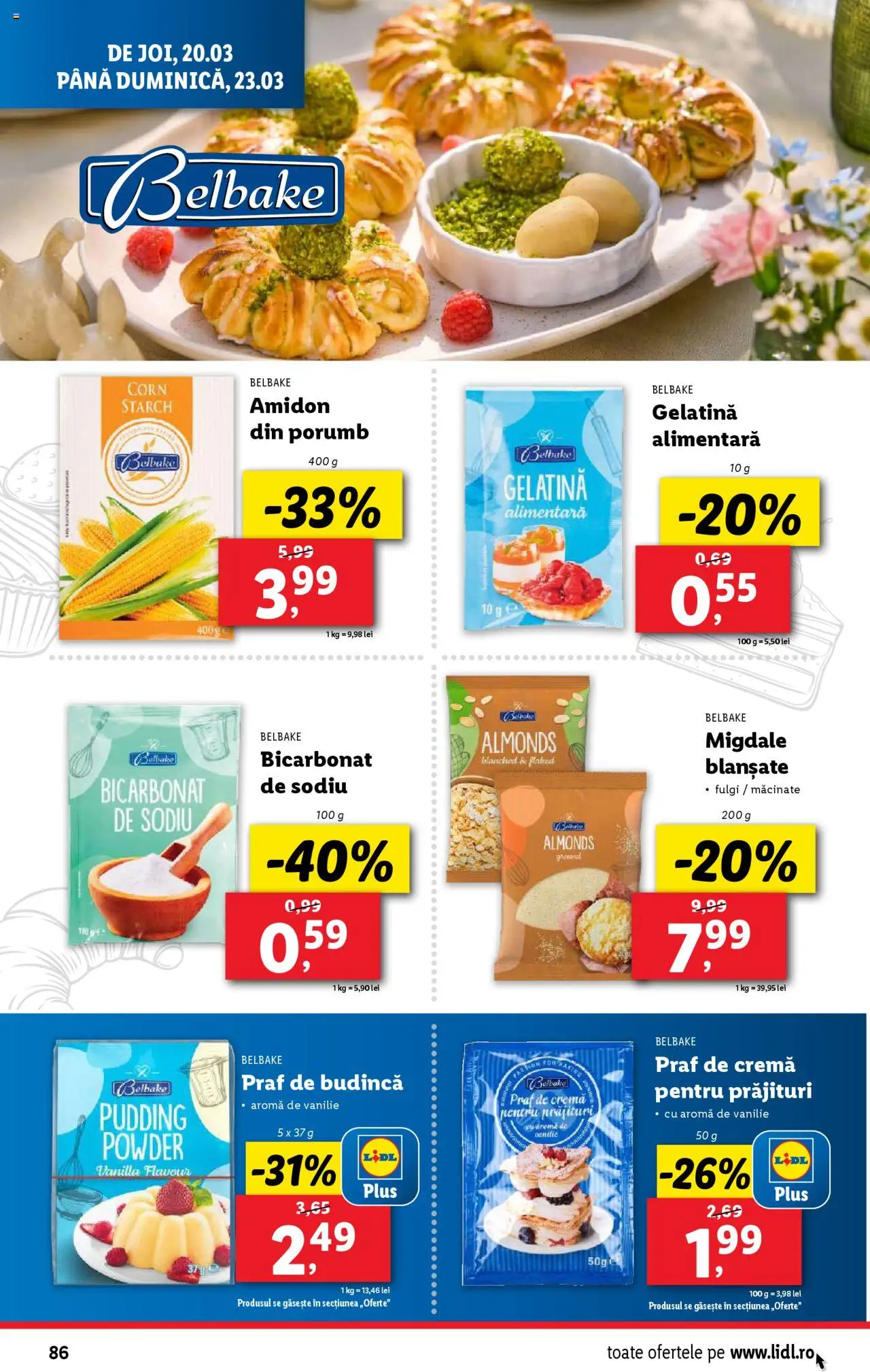 Catalog LIDL 17 - 23 Martie 2025 | Pagina 86 | Produse: Migdale, Cremă, Fulgi, Porumb