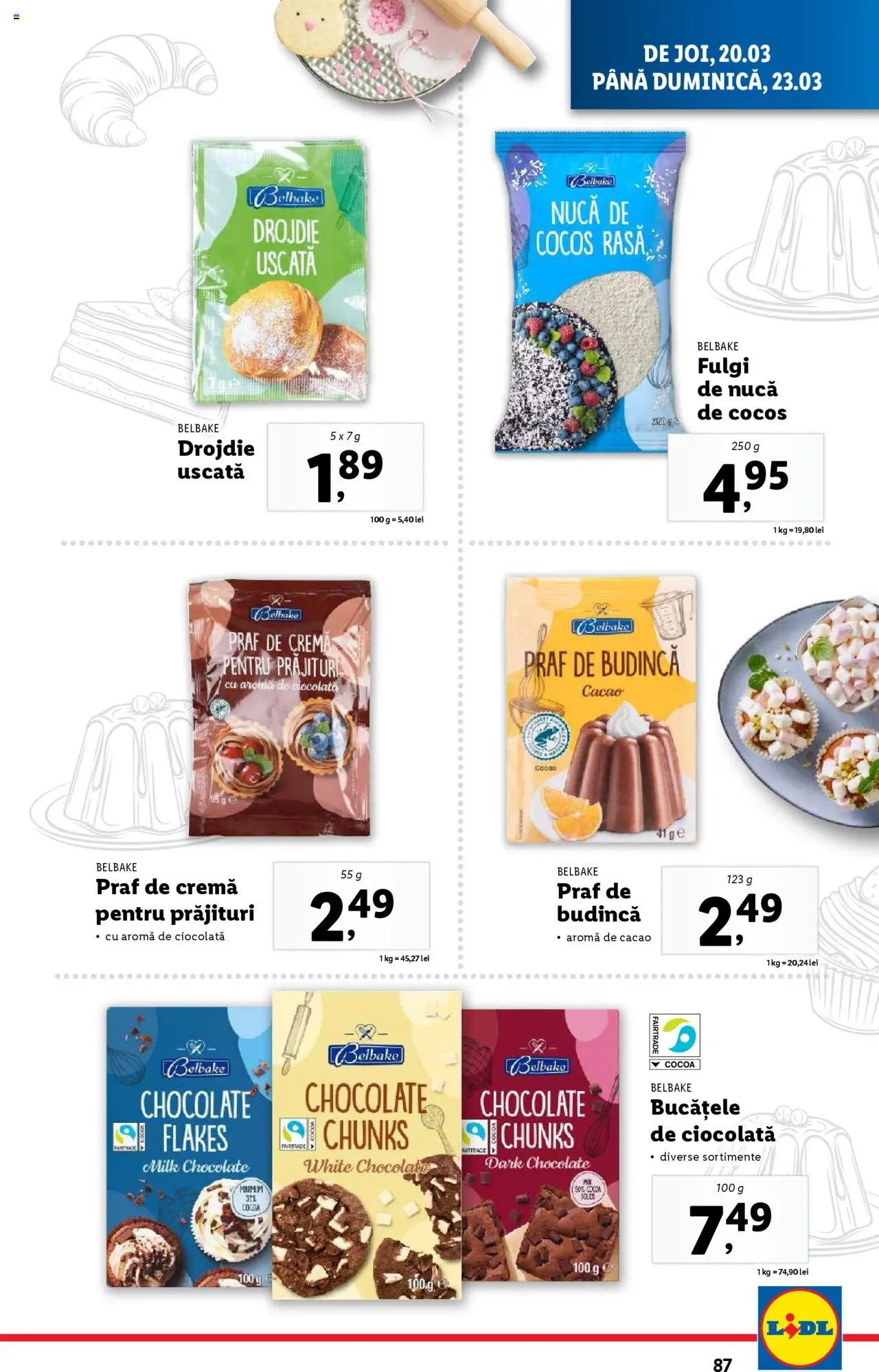 Catalog LIDL 17 - 23 Martie 2025 | Pagina 87 | Produse: Cremă, Ciocolată, Cacao, Fulgi