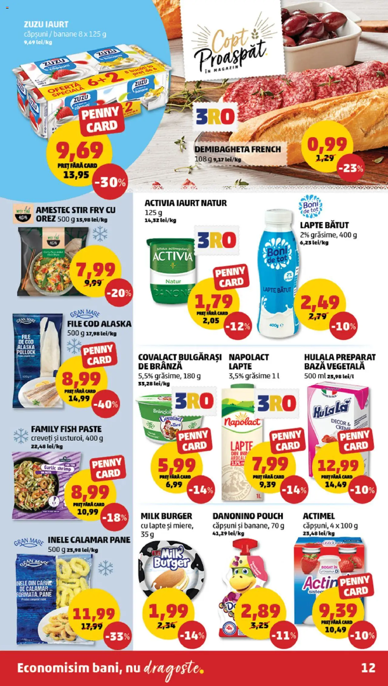 Catalog PENNY Market 12 - 18 Martie 2025 | Pagina 12 | Produse: Brânză, Banane, Paste, Burger