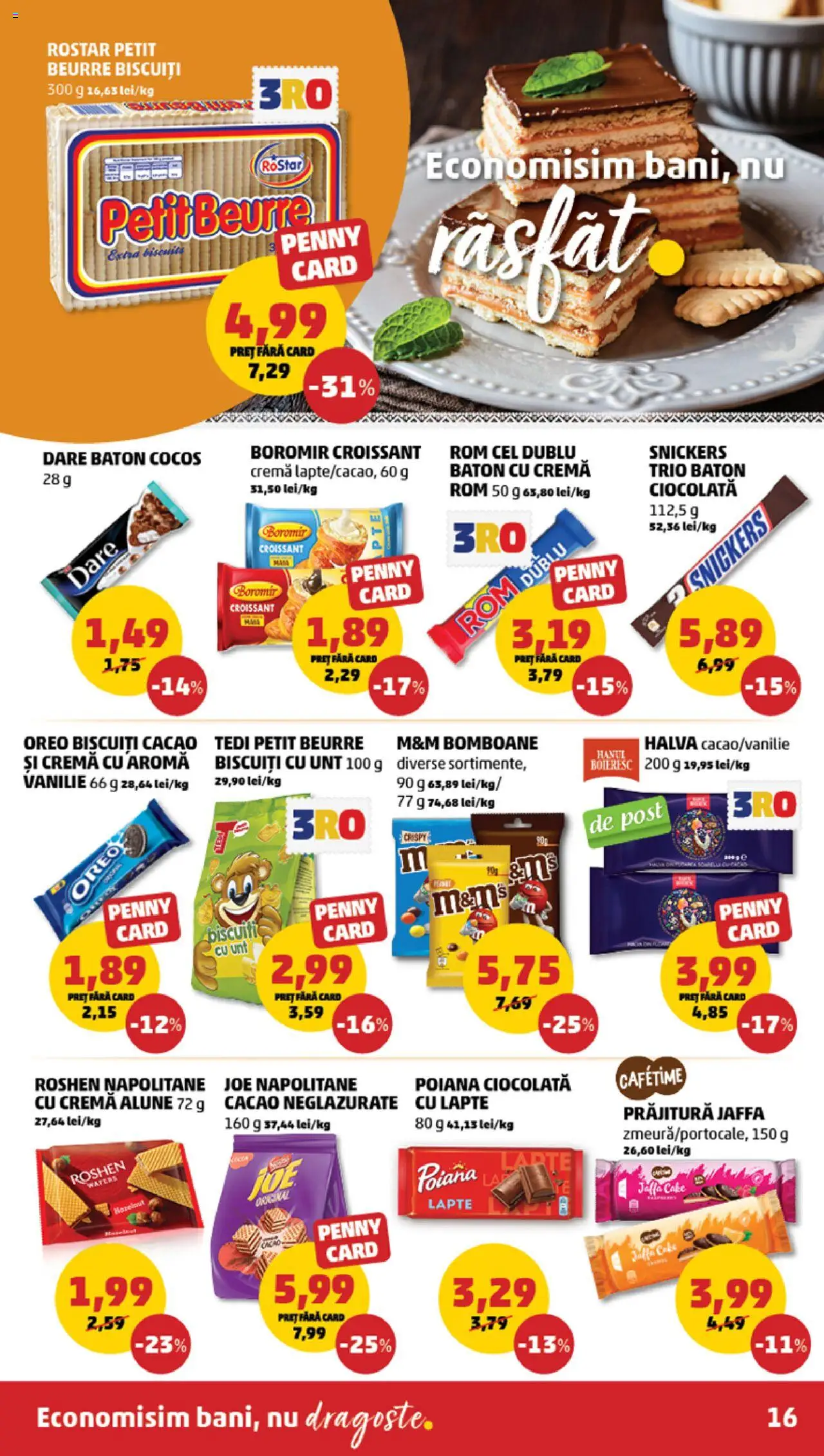 Catalog PENNY Market 12 - 18 Martie 2025 | Pagina 16 | Produse: Prăjitură, Napolitane, Unt, Cacao