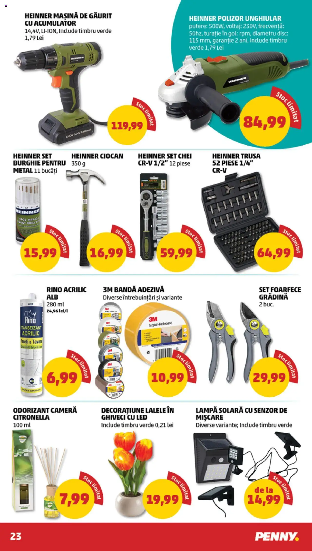 Catalog PENNY Market 12 - 18 Martie 2025 | Pagina 23 | Produse: Disc, Polizor, Ghiveci, Lampă